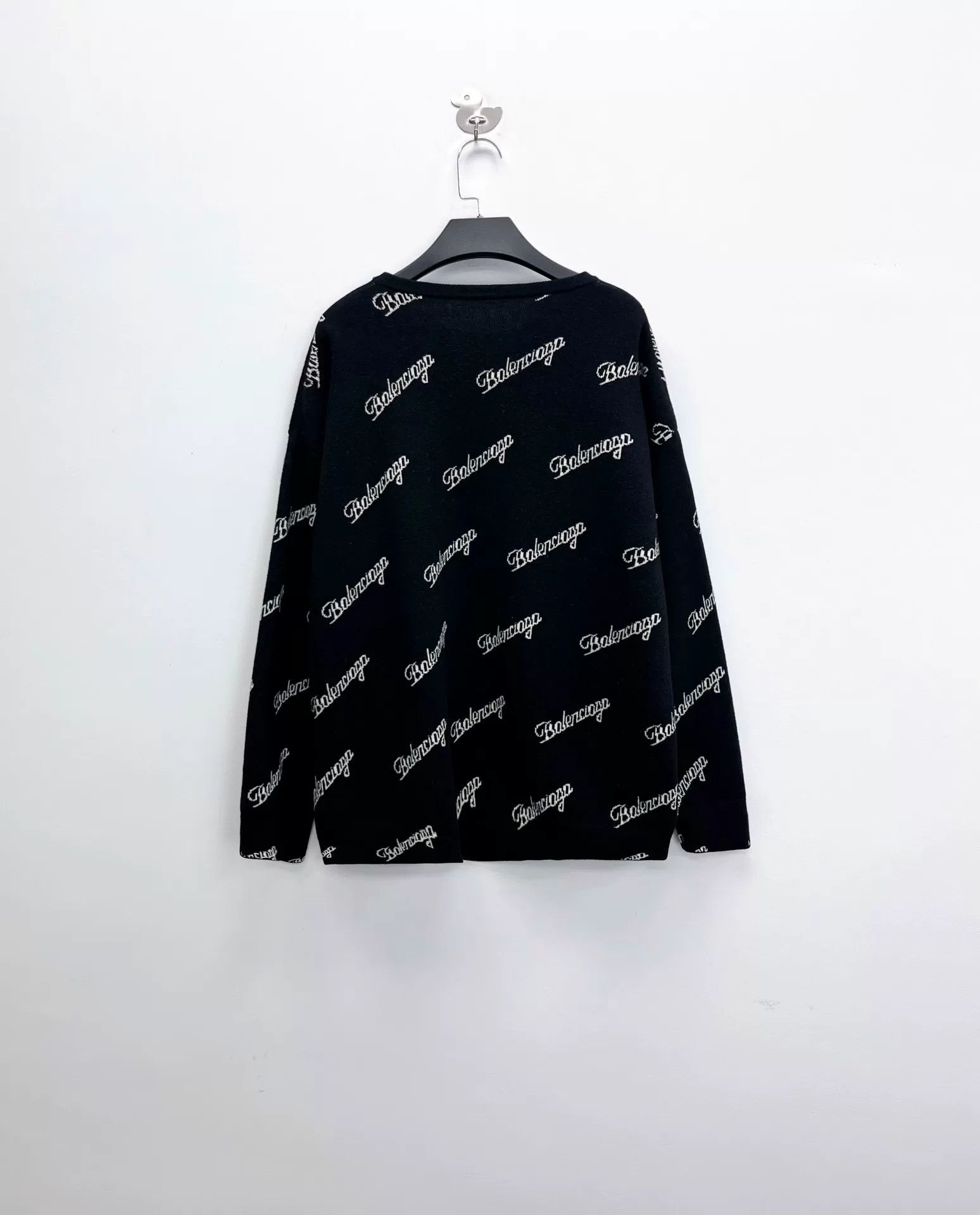 Balenciaga balenciaga black logo knit sweater Size US XS / EU 42 / 0 - 2 Thumbnail