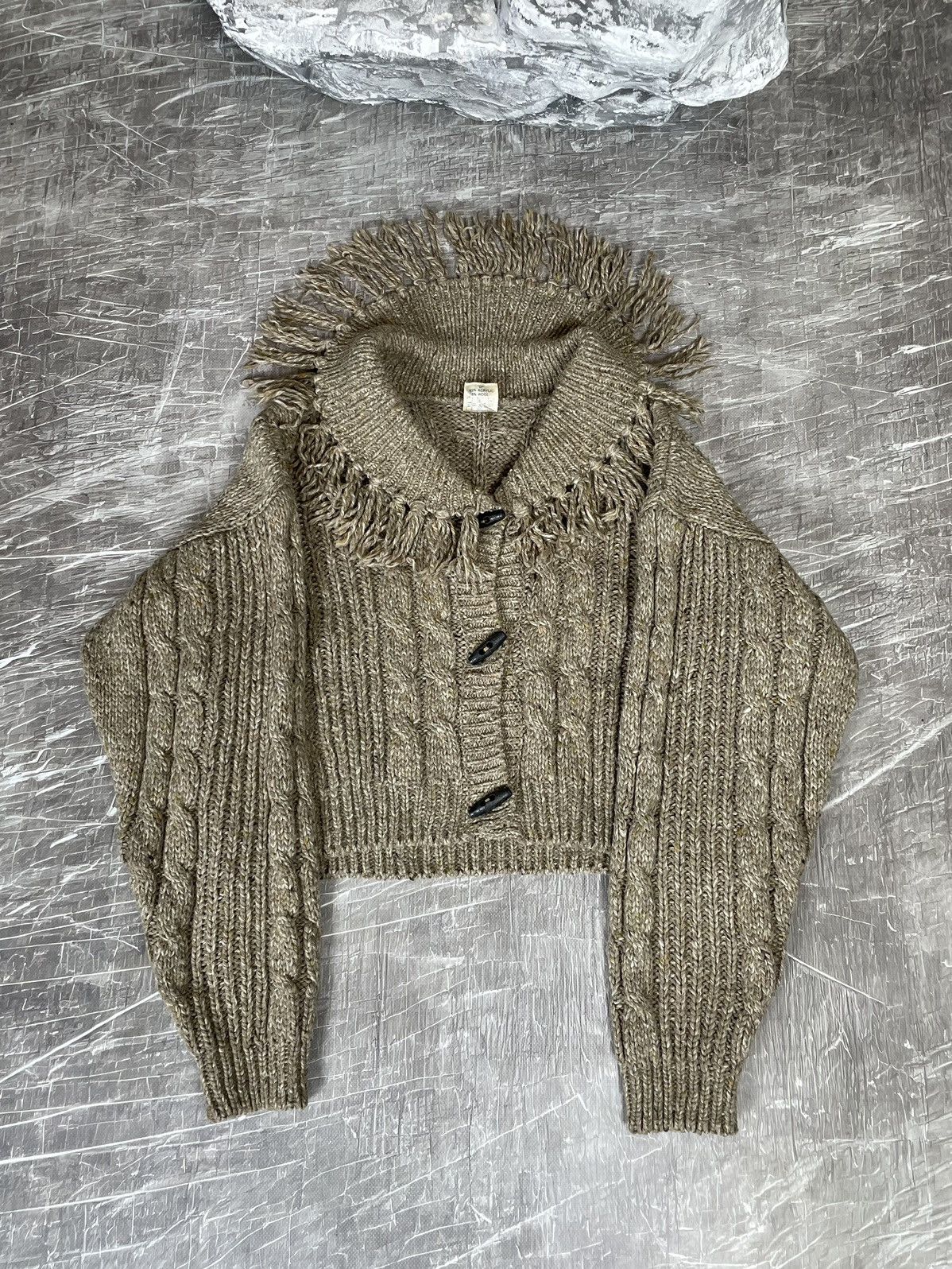 Junya Watanabe × Vintage Vintage 80s Knit Cropped Cardigan Kapital Japanese Style Size US M / EU 48-50 / 2 - 1 Thumbnail