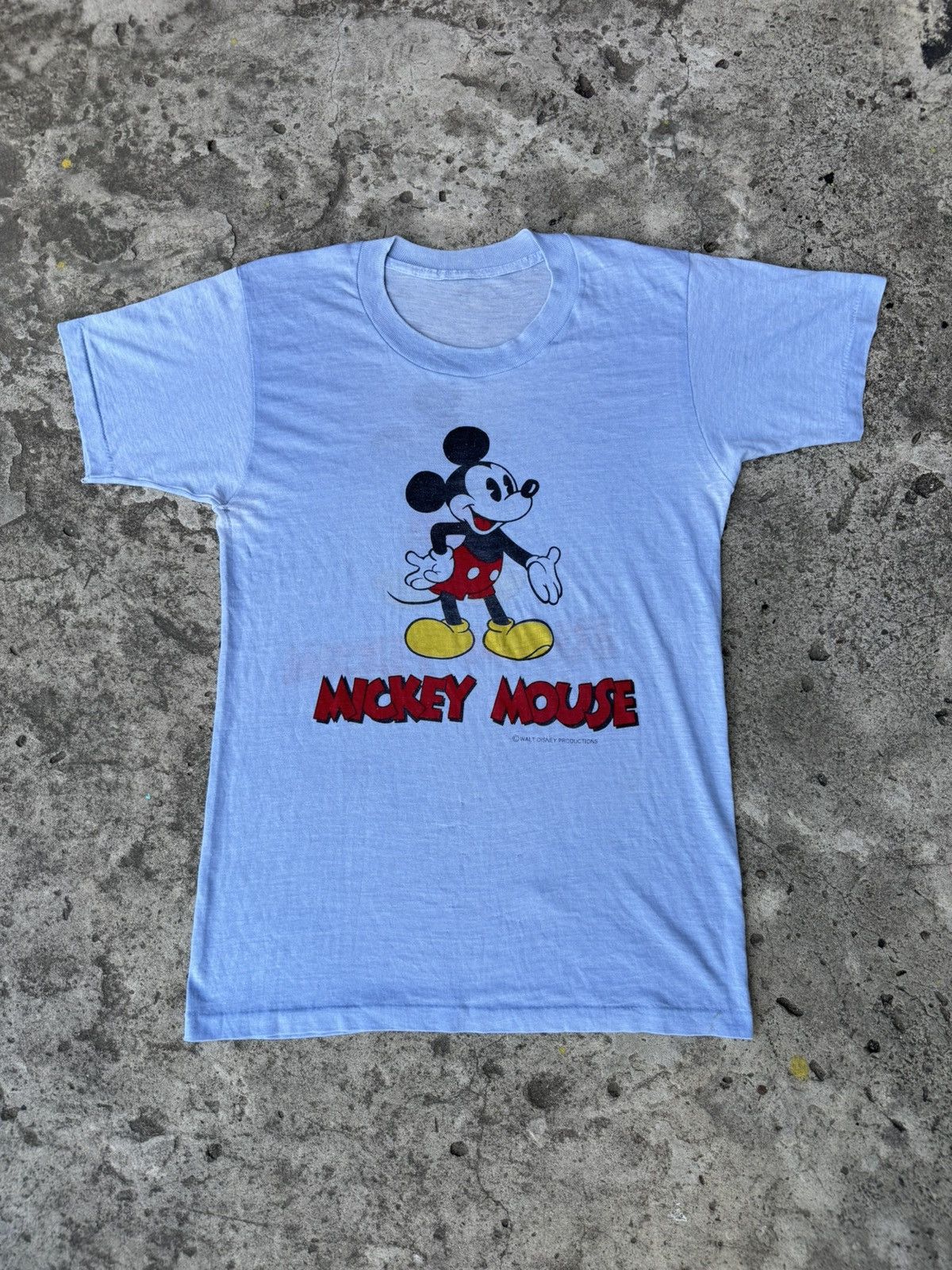 Vintage Vintage 70s,80s Mickey Mouse Tshirt Size US S / EU 44-46 / 1 - 3 Thumbnail