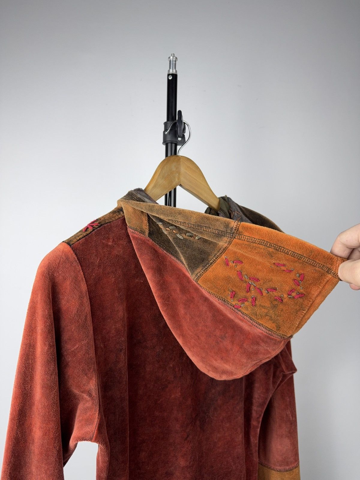 Japanese Brand Vintage 00s Japanese Avant Garde patchwork Nepal Hoodie Size M / US 6-8 / IT 42-44 - 17 Thumbnail