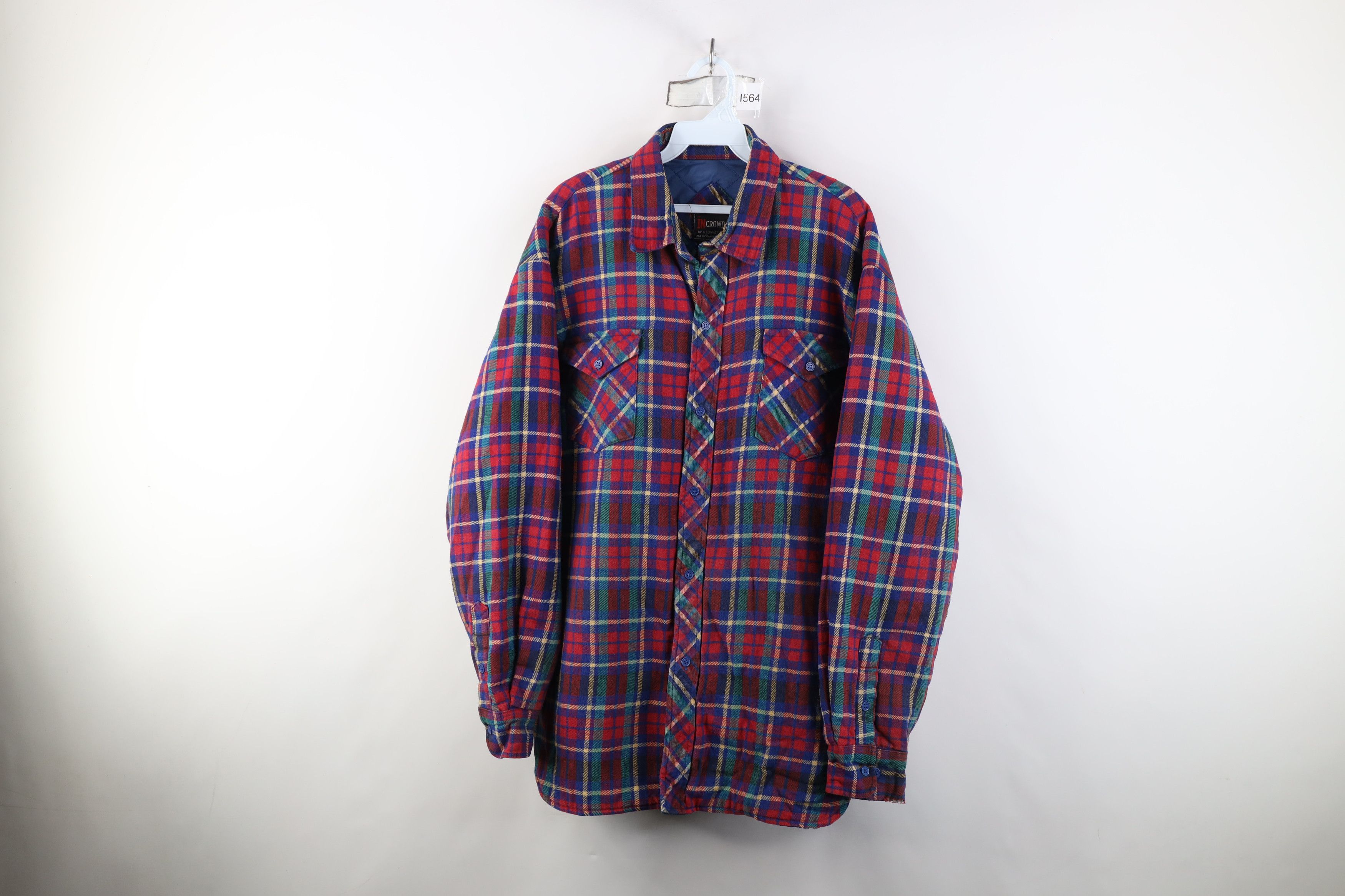 Vintage Vintage 90s Streetwear Flannel Shirt Jacket Jac Shirt Size US XL / EU 56 / 4 - 1 Thumbnail