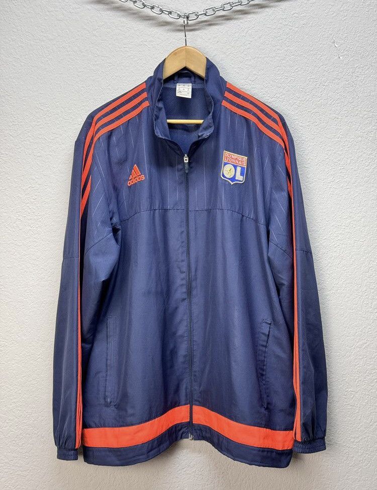 Adidas Sweatshirt Soccer Jersey 2015 Adidas Olympique Lyon Zip Size US XL / EU 56 / 4 - 2 Thumbnail