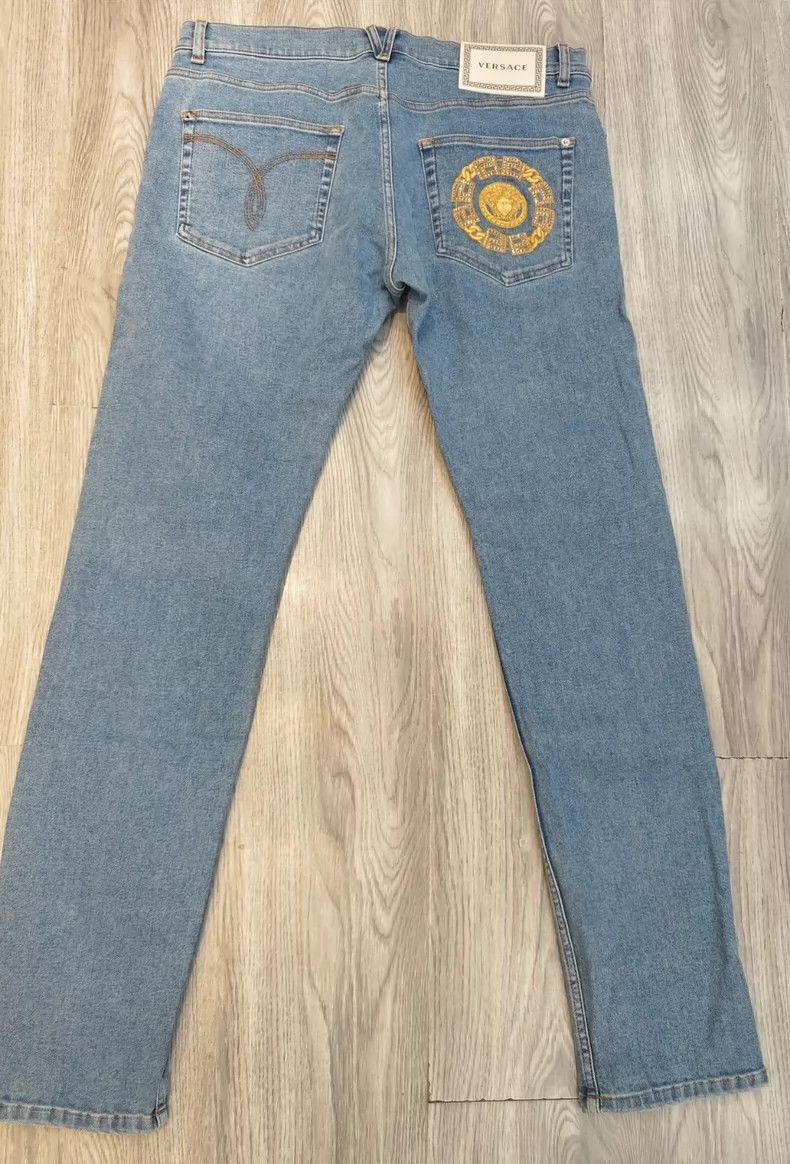 Versace Versace Medusa embroidered men's jeans Size US 37 - 1 Thumbnail