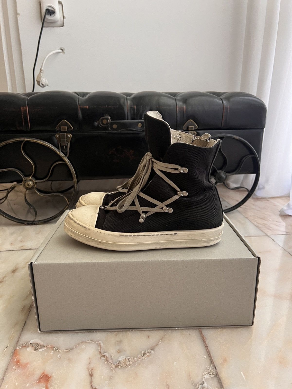 image of Rick Owens Hexagon Ramon’S Size 41It Shoes in Black, Men's