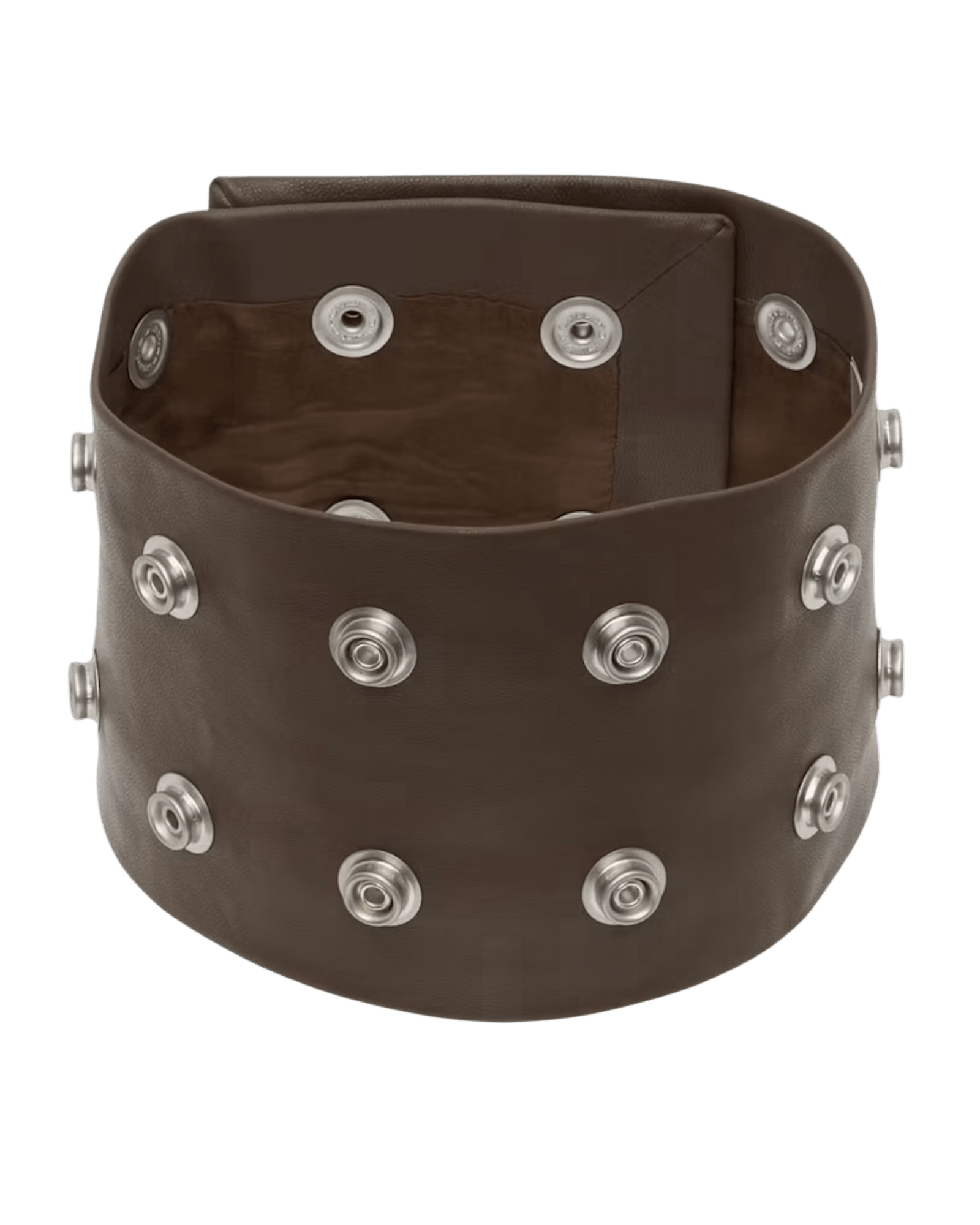 Rick Owens Rick Owens FW23 Luxor Leather Snap Collar in Brown Size ONE SIZE - 1 Thumbnail