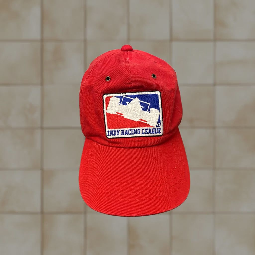 Logo 7 INDY RACING LEAGUE Baseball Cap Hat Red Embroidered Logo Adjustable Strap Men Twill Cotton Hat Size ONE SIZE - 1 Thumbnail