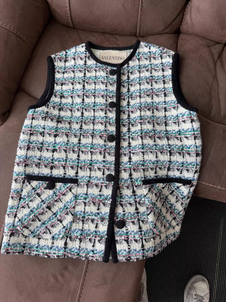 Versace Versace Button-down tweed vest Size S / US 4 / IT 40 - 1 Thumbnail