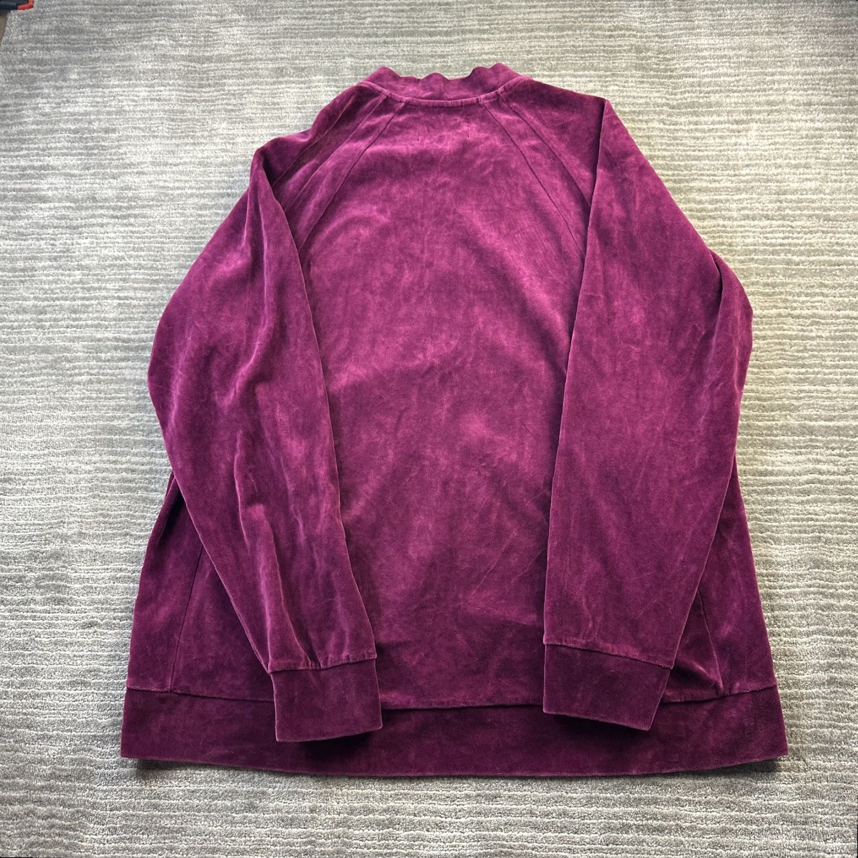 Jordan Brand Jordan Jacket Mens 2XL Purple Velour Full Zip Bomber Size US XXL / EU 58 / 5 - 2 Thumbnail