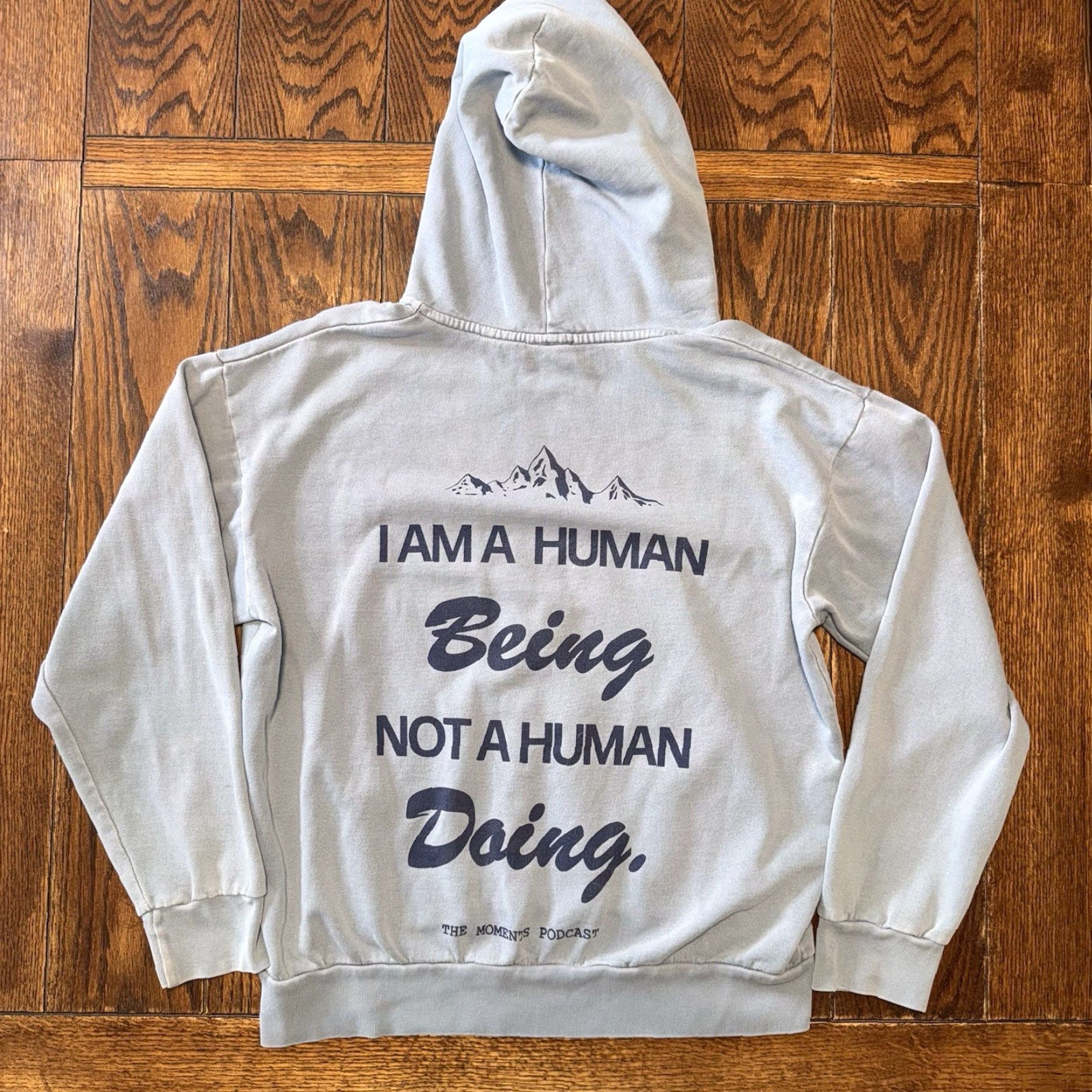 Olive THE MOMENTS PODCAST Hoodie Live In The Moment I Am A Human Being Not A Doing Size L / US 10 / IT 46 - 2 Thumbnail