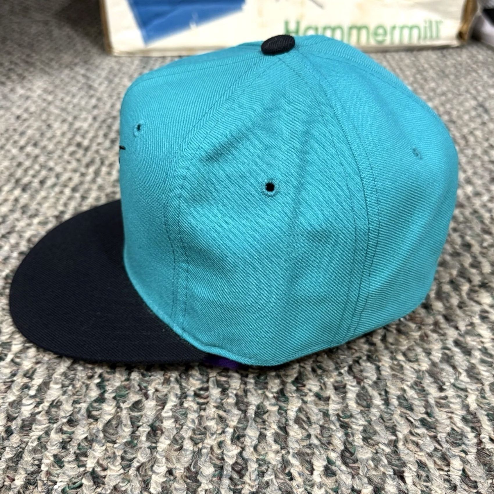 New Era VINTAGE Florida Marlins Hat 6 5/8 New Era Pro Model 90s Fitted Wool Cap MLB Blue Men Boys Mens Hats Size ONE SIZE - 4 Thumbnail