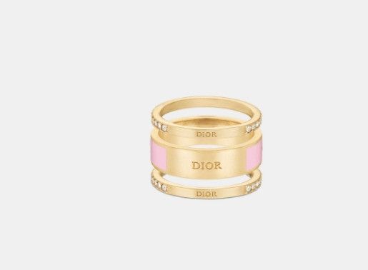 Dior o1w1db11224 Size: OS / Ring Set in Gold & Pink Size ONE SIZE - 3 Thumbnail