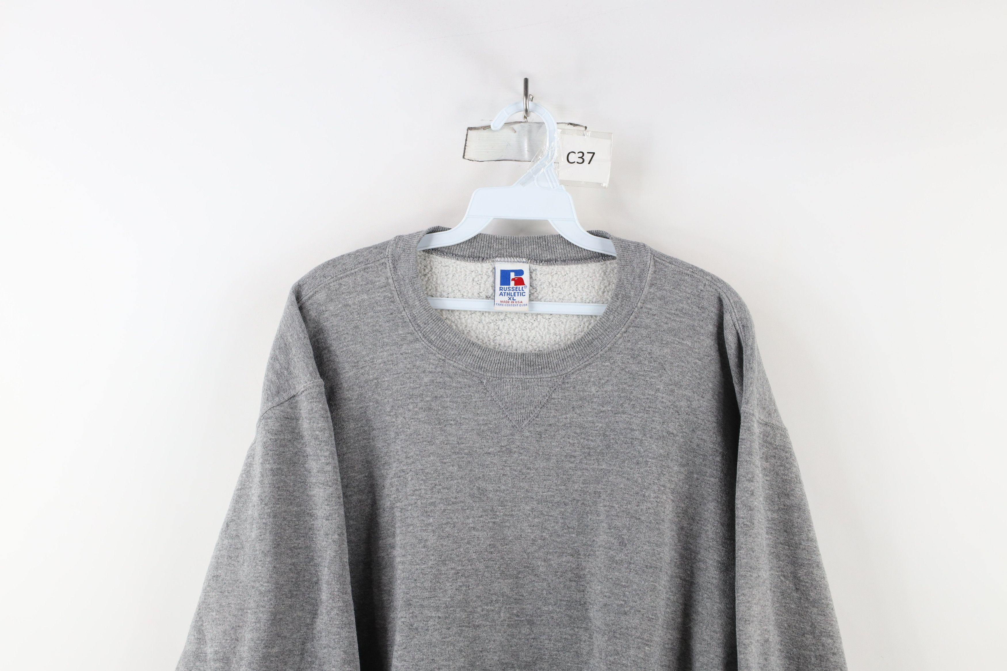 Russell Athletic × Vintage Vintage 90s Russell Athletic Crewneck Sweatshirt Gray USA Size US XL / EU 56 / 4 - 2 Thumbnail