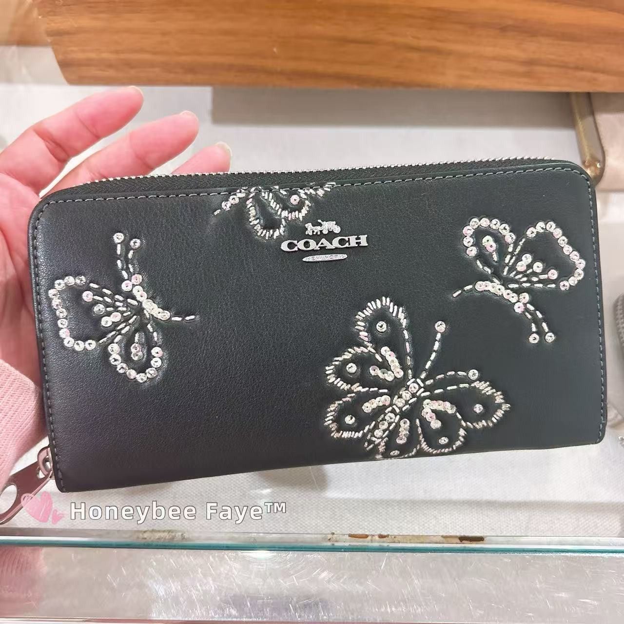 Coach Long Zip Around Wallet With Butterfly Print CCL39 Size ONE SIZE - 2 Thumbnail