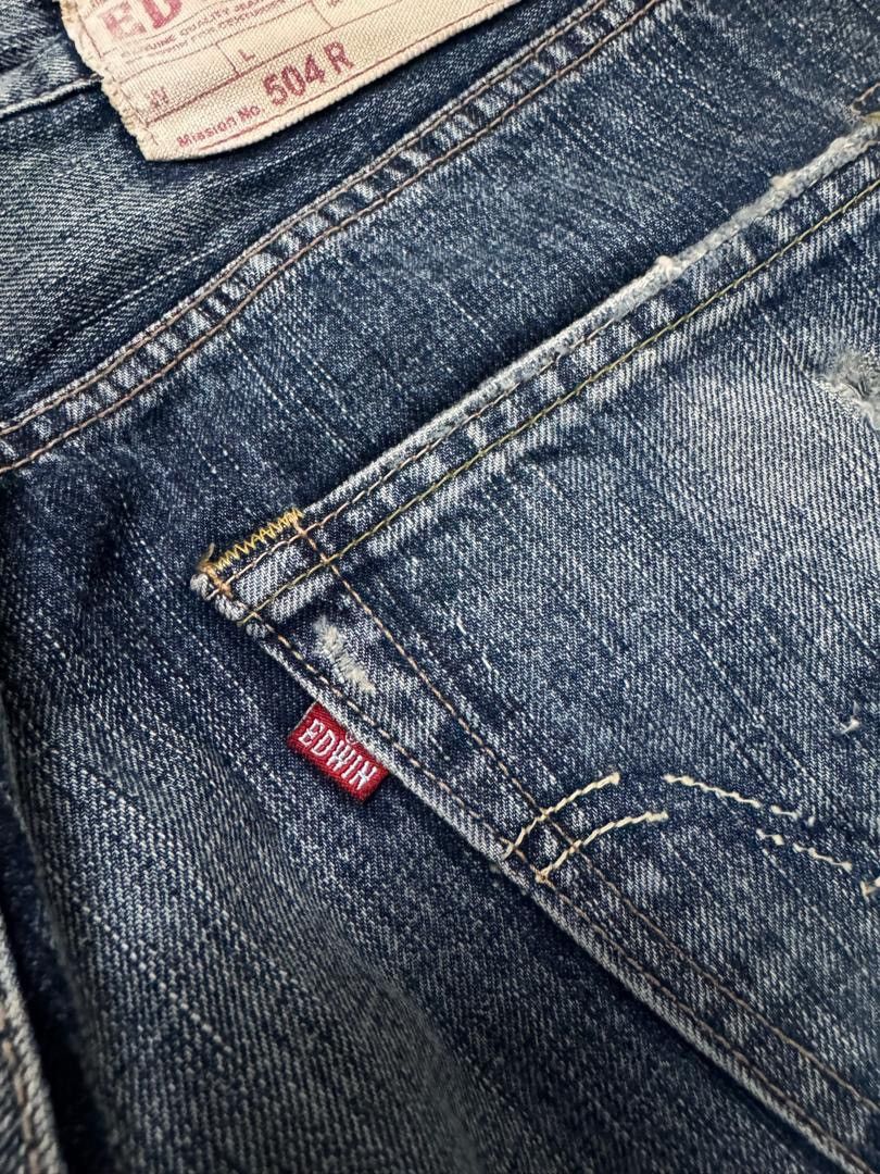 Edwin 💥BAGGY💥90's EDWIN 504R SAND WASHED INSANE DISTRESSED GRUNGE Size US 30 / EU 46 - 21 Thumbnail