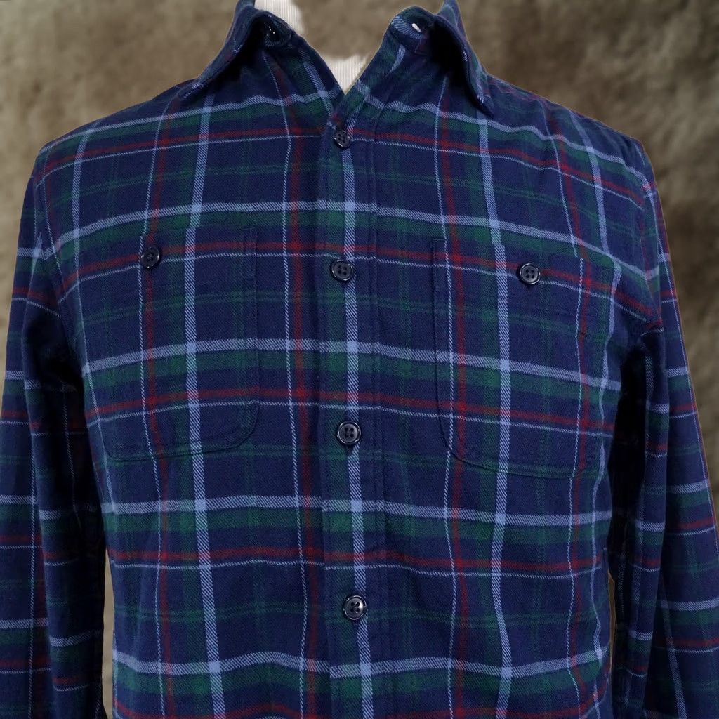 Bonobos Bonobos Shirt Mens S Blue Plaid Flannel Long Sleeve Button-Up Standard Fit Size US S / EU 44-46 / 1 - 1 Thumbnail