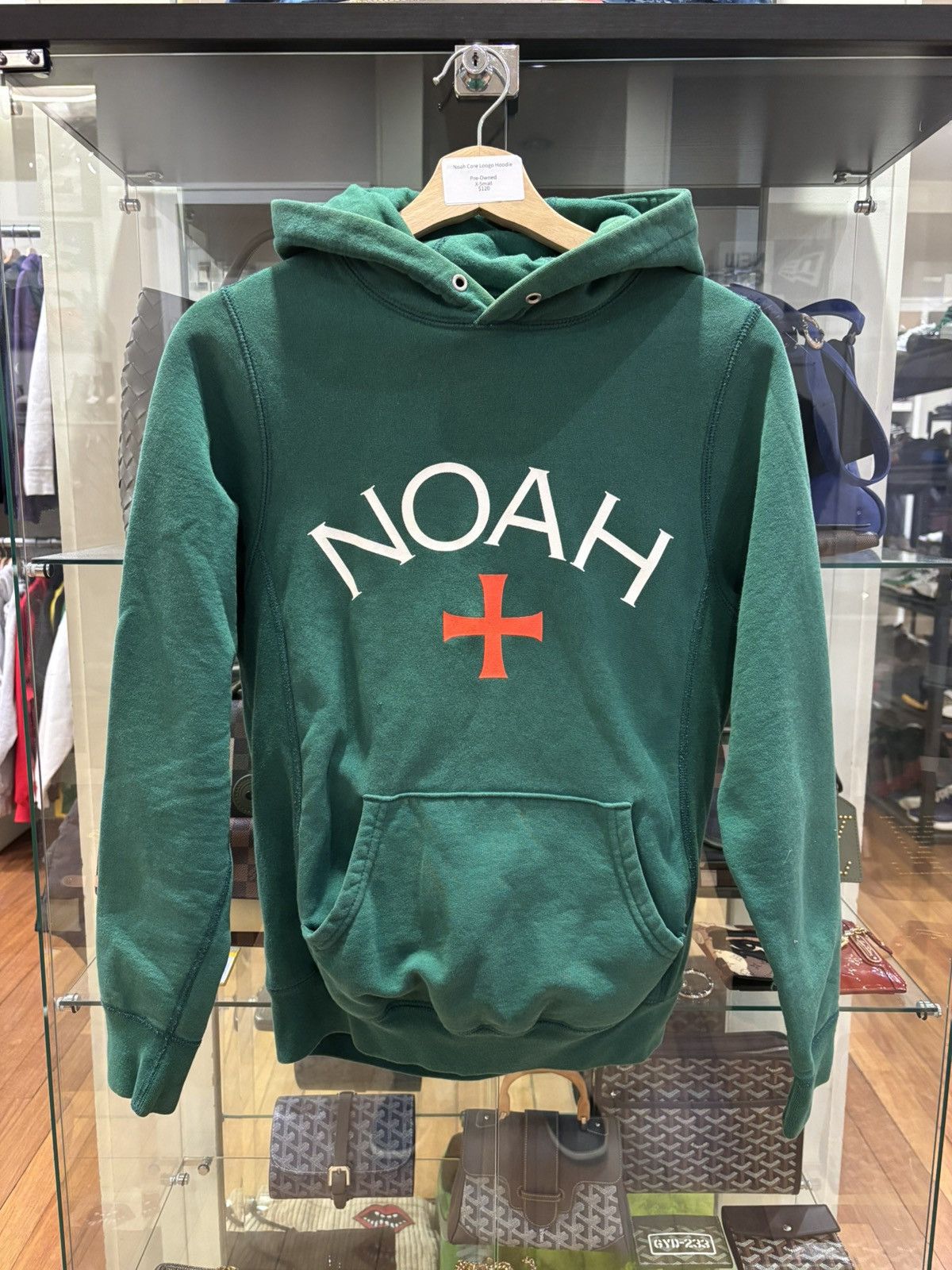 Noah Noah Core Logo Hoodie - Green Size US XS / EU 42 / 0 - 1 Thumbnail