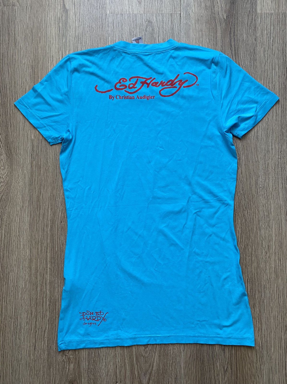 Christian Audigier × Ed Hardy × Vintage ED HARDY Christian Audigier Women Long T-Shirt / Mini Dress Size ONE SIZE - 6 Thumbnail