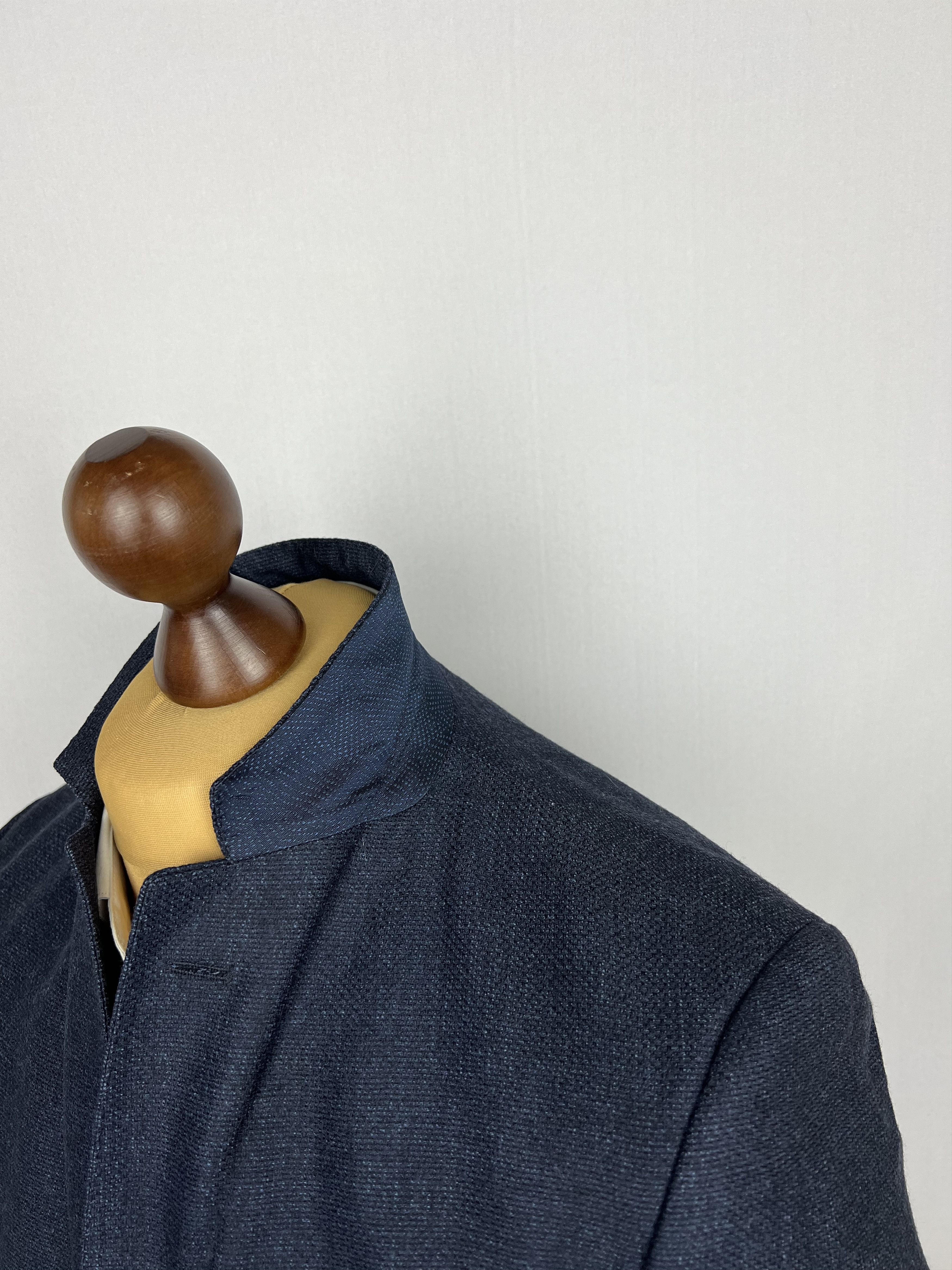 Hugo Boss Solid Cotton Blend Half-Lined Modern Sport Coat Size 38R - 6 Thumbnail