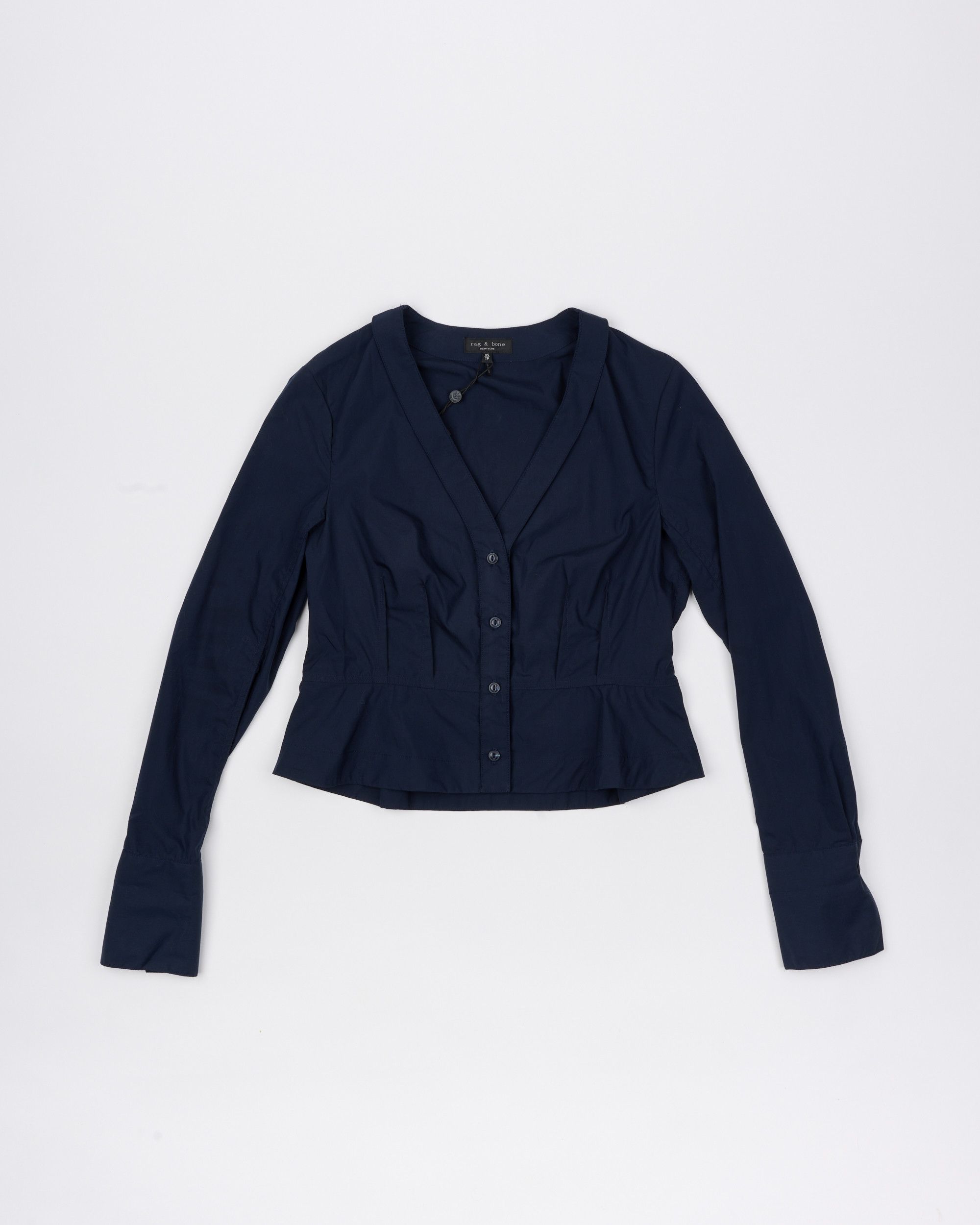 Rag & Bone Rag & Bone longsleeve cotton blouse XS (NWT) Size XS / US 0-2 / IT 36-38 - 2 Thumbnail