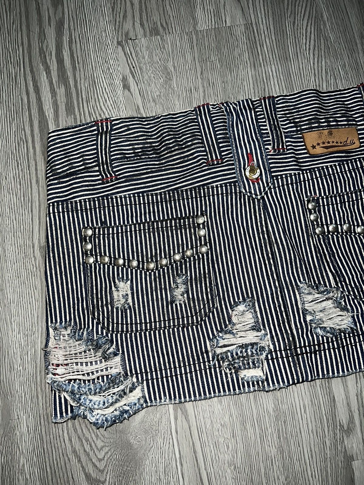Japanese Brand ➕Deep Unity stripped denim skirt ☠️🖤 Size 25" / US 0 / IT 36 - 6 Thumbnail