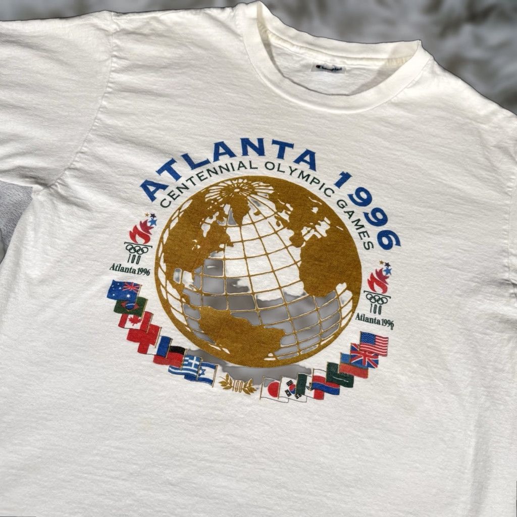 Champion VINTAGE Champion T-Shirt Mens Large Crewneck 90s White Size US L / EU 52-54 / 3 - 1 Thumbnail