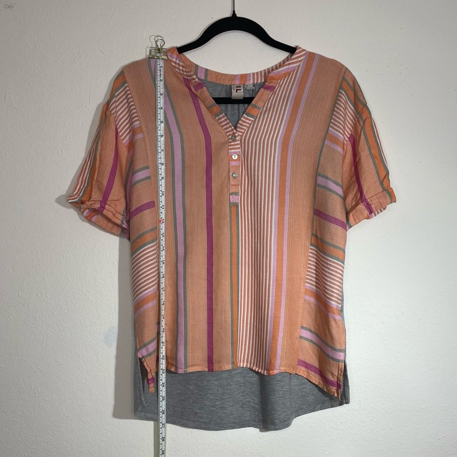 Other DOLAN Hi-Lo Striped Linen Blend Top Small Size S / US 4 / IT 40 - 2 Thumbnail