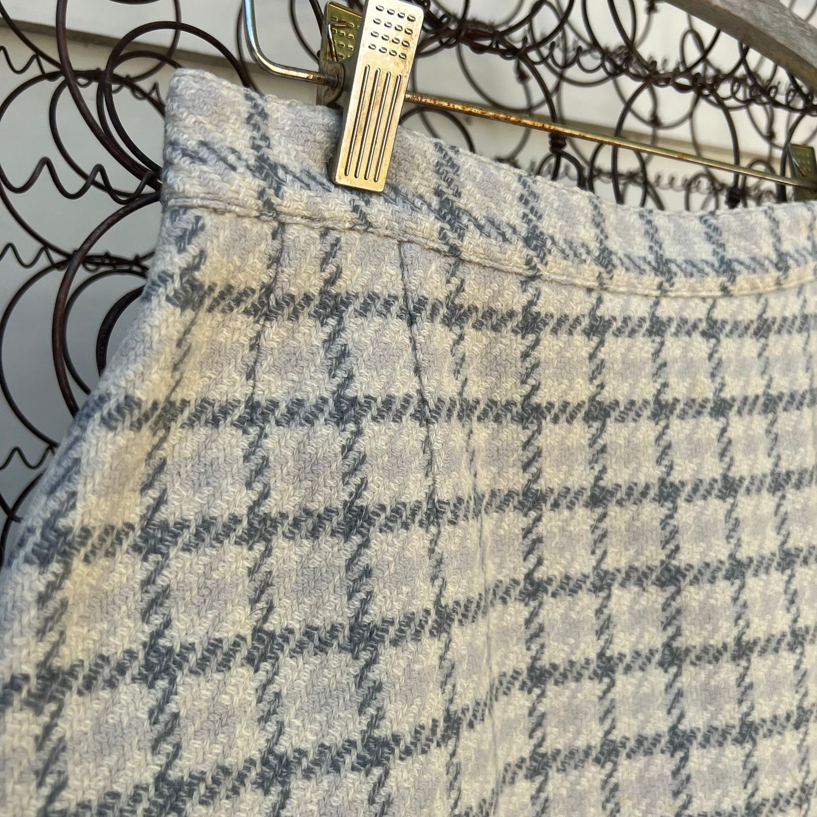 Pendleton 50s 60s Pendleton Woolen Mills houndstooth plaid check skirt Size 26" / US 2 / IT 38 - 7 Thumbnail