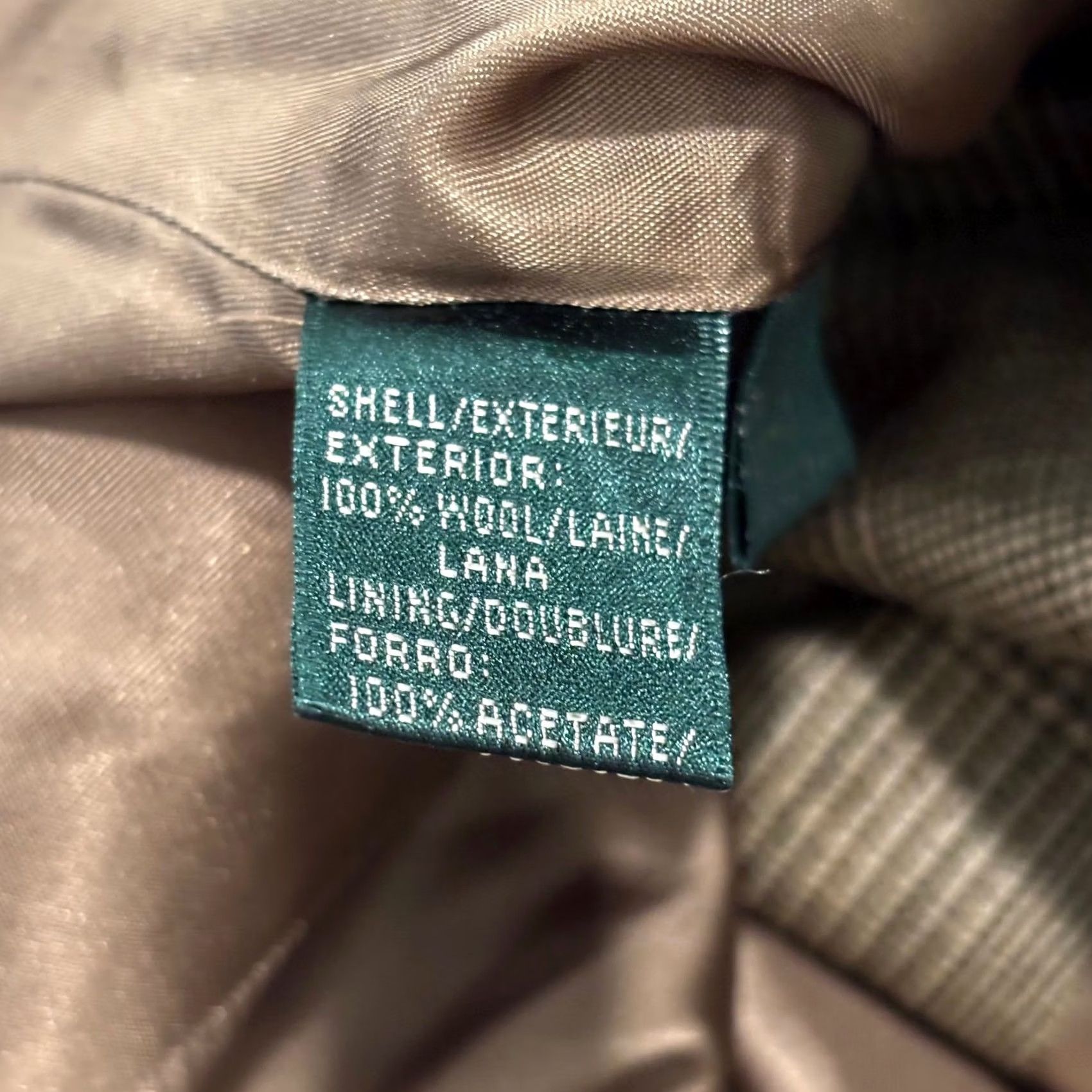 Ralph Lauren Lauren Ralph Lauren Blazer Jacket Petite Brown Glen Plaid 4-Button Notch Long Sleeve 12P Women Size XL / US 12-14 / IT 48-50 - 3 Thumbnail