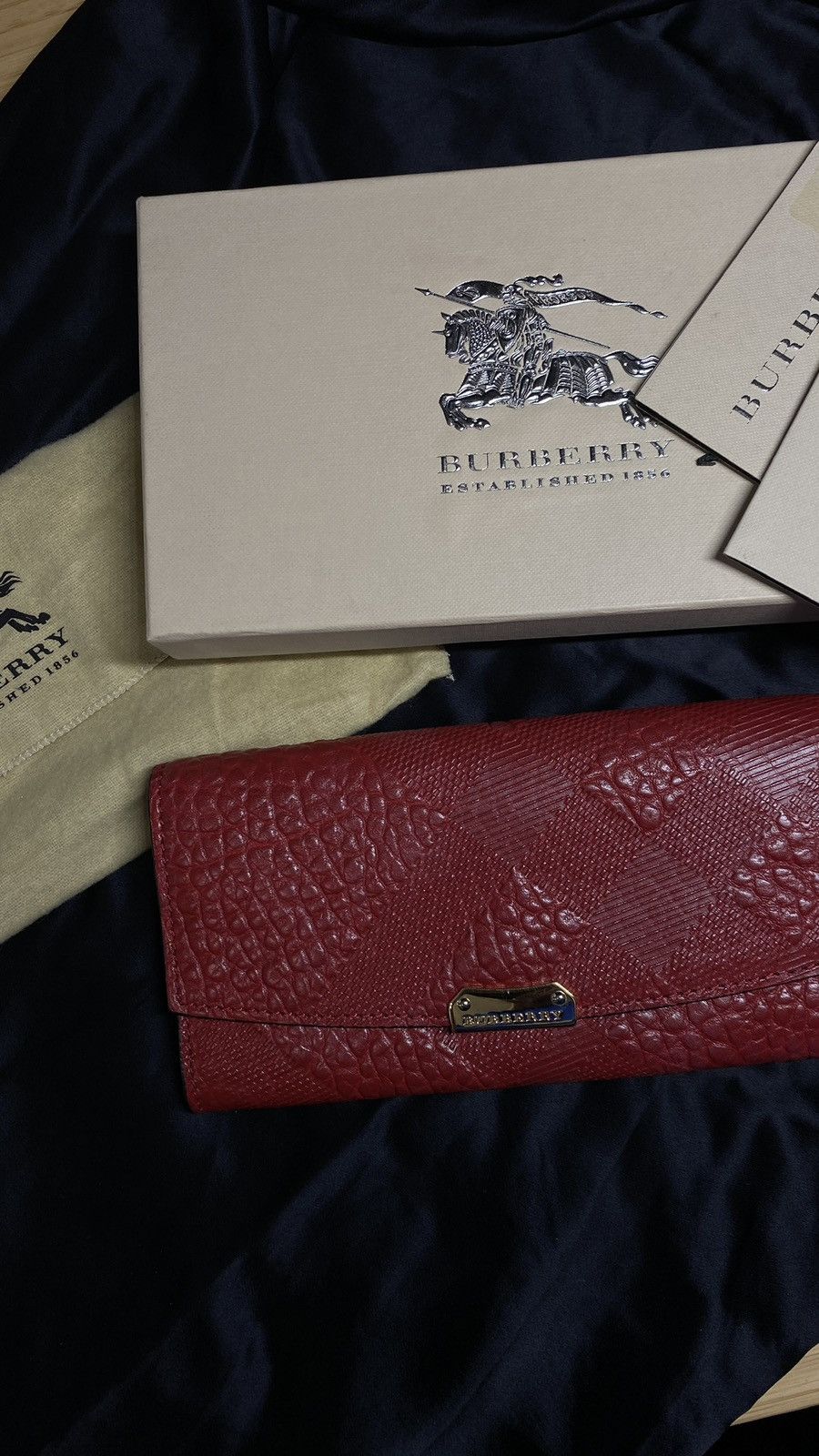 Burberry Burberry Red Check Wallet Size ONE SIZE - 2 Thumbnail