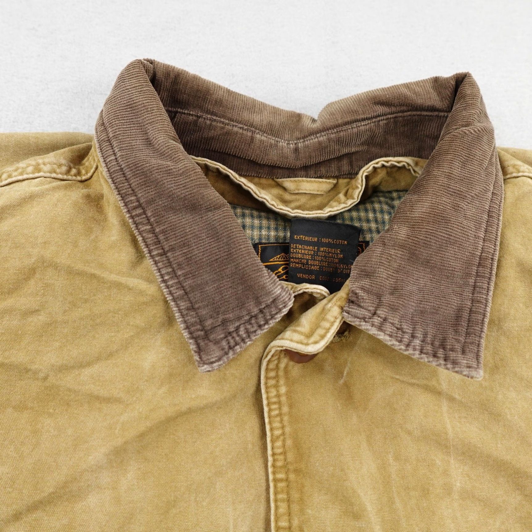 Eddie Bauer VINTAGE Eddie Bauer Coat XL Canvas Barn Insulated Down Liner Removable Lining Cotton Beig e Overcoat Men Size US XL / EU 56 / 4 - 2 Thumbnail