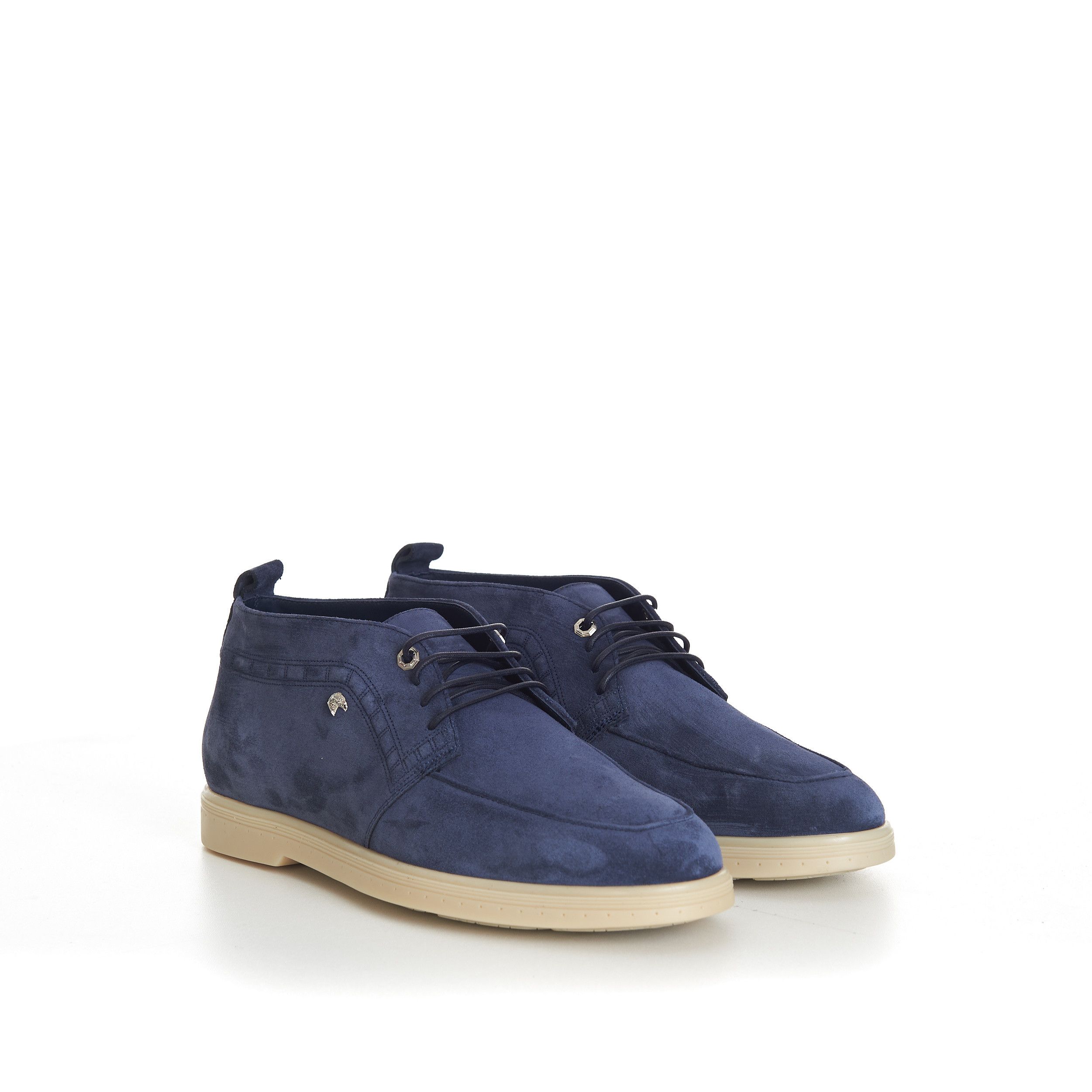 Stefano Ricci Blue Suede Lace Up Chukka Boots With Rubber Soles Size US 7.5 / EU 40-41 - 1 Thumbnail