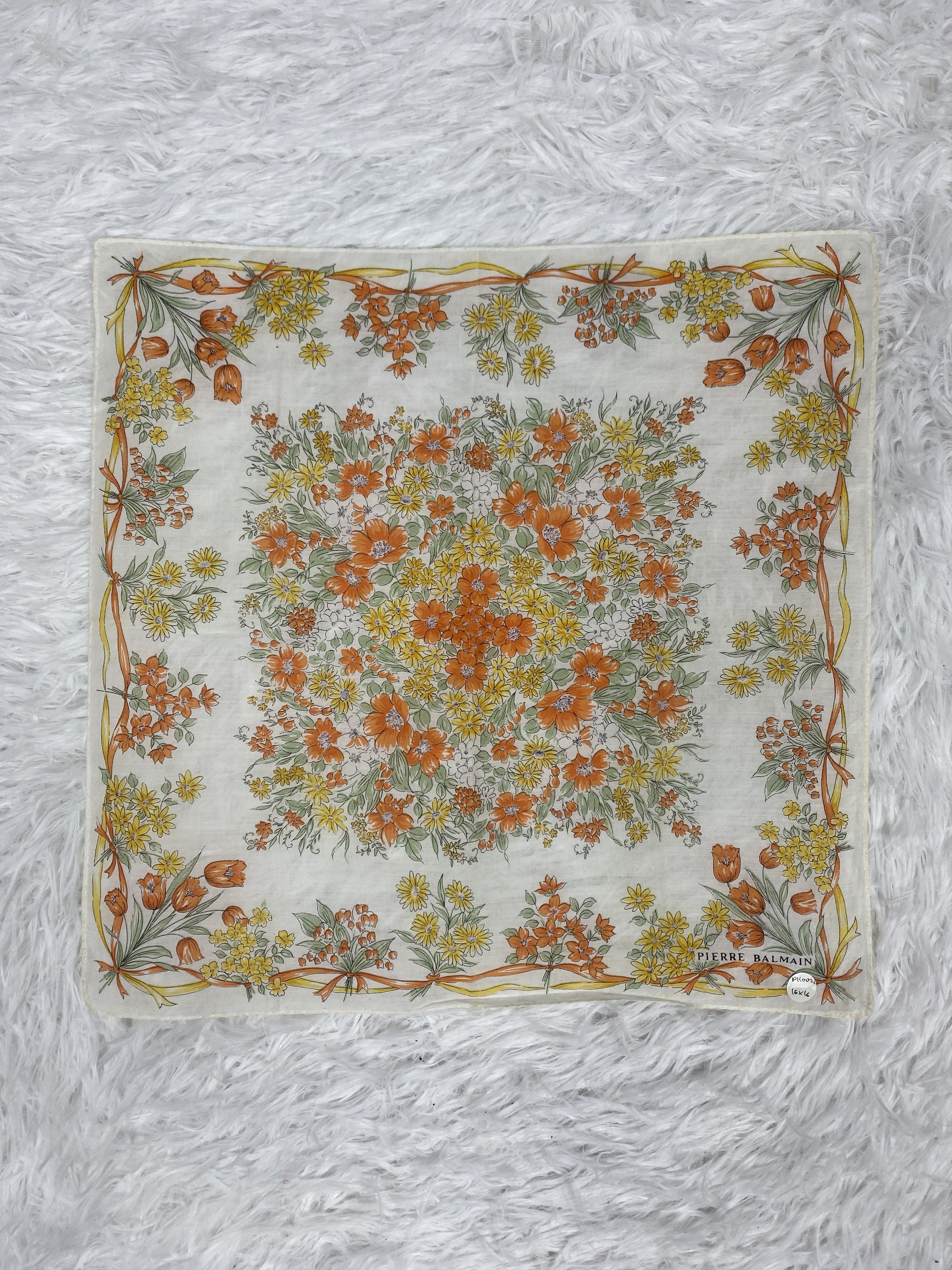 Pierre Balmain × Vintage Vintage Pierre Balmain Handkerchief PH0021 Size ONE SIZE - 3 Thumbnail