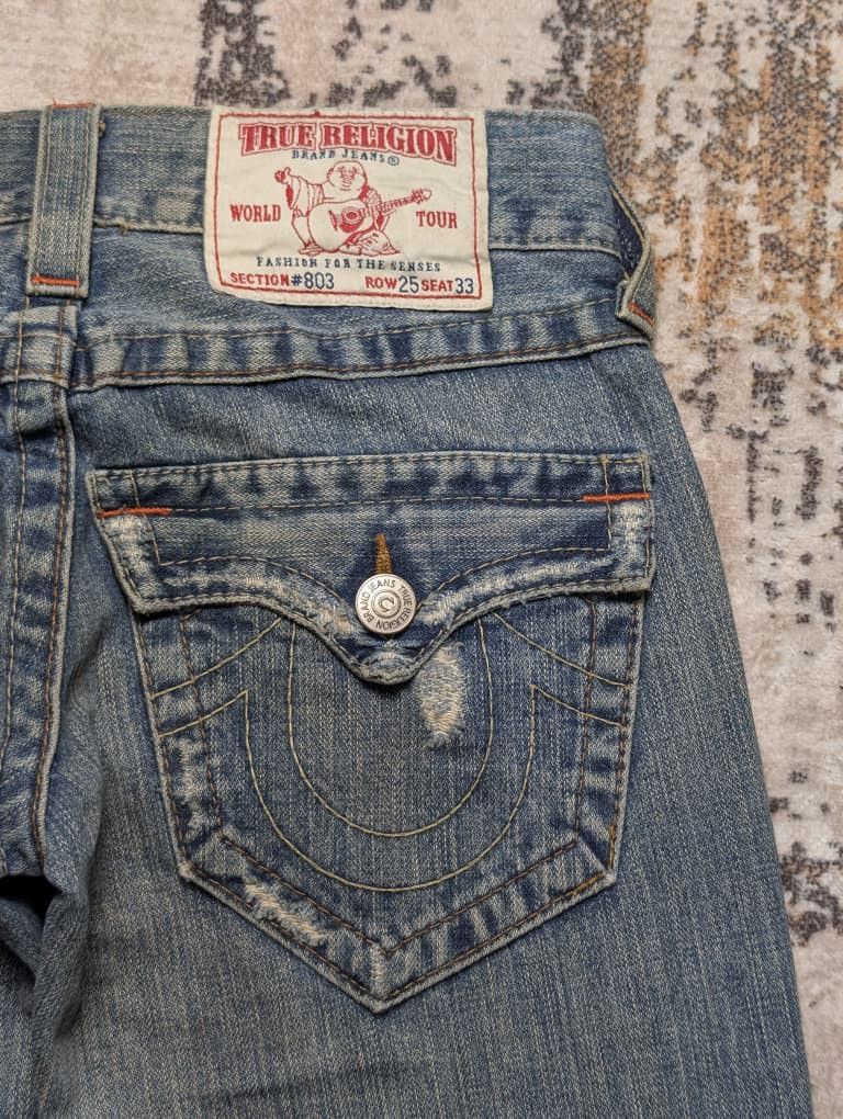True Religion True Legion Distress Bootcut Denim Size US 31 - 11 Thumbnail