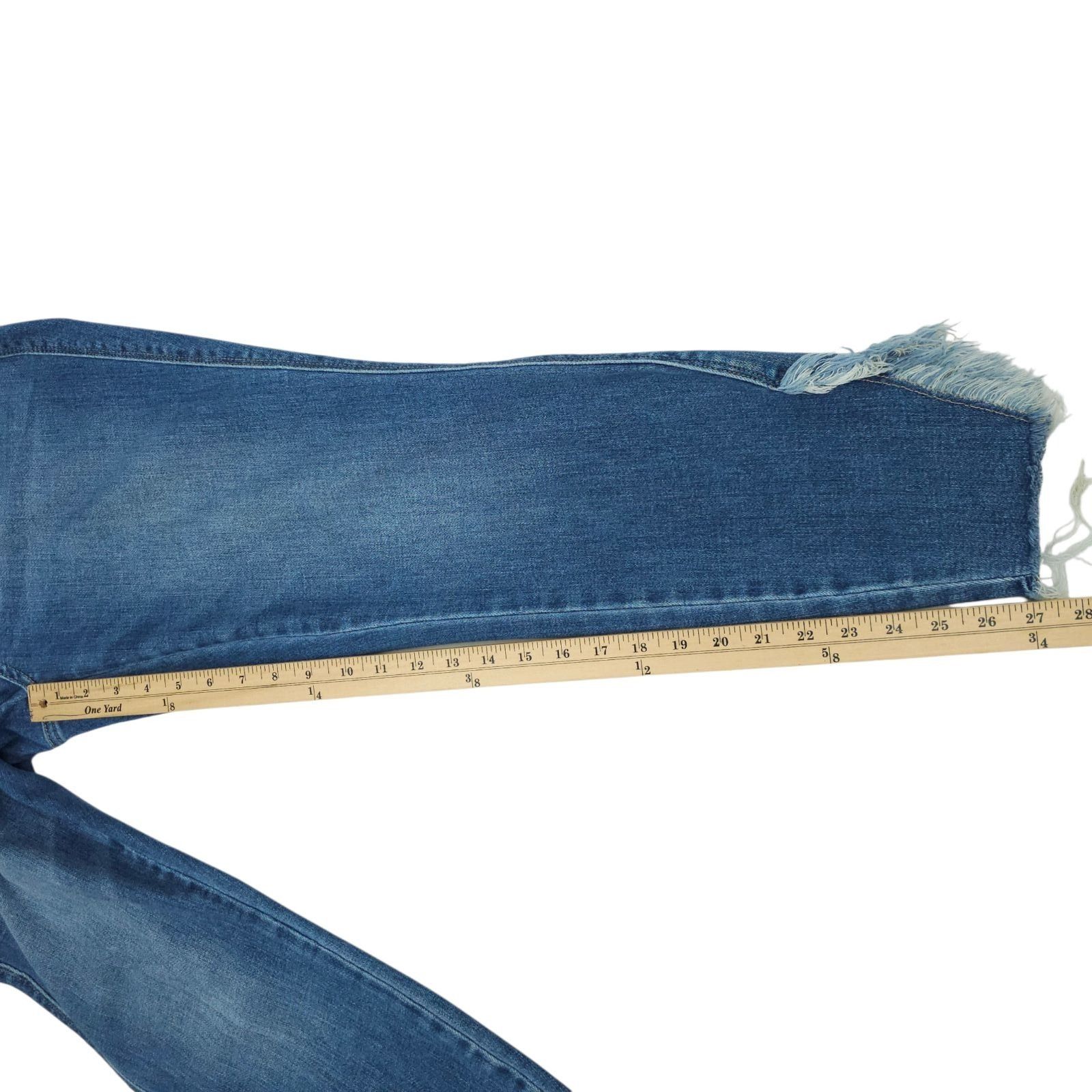 Judy Blue Judy Blue Skinny Jeans 14W High Waist Distressed Frayed Size 31" - 5 Thumbnail