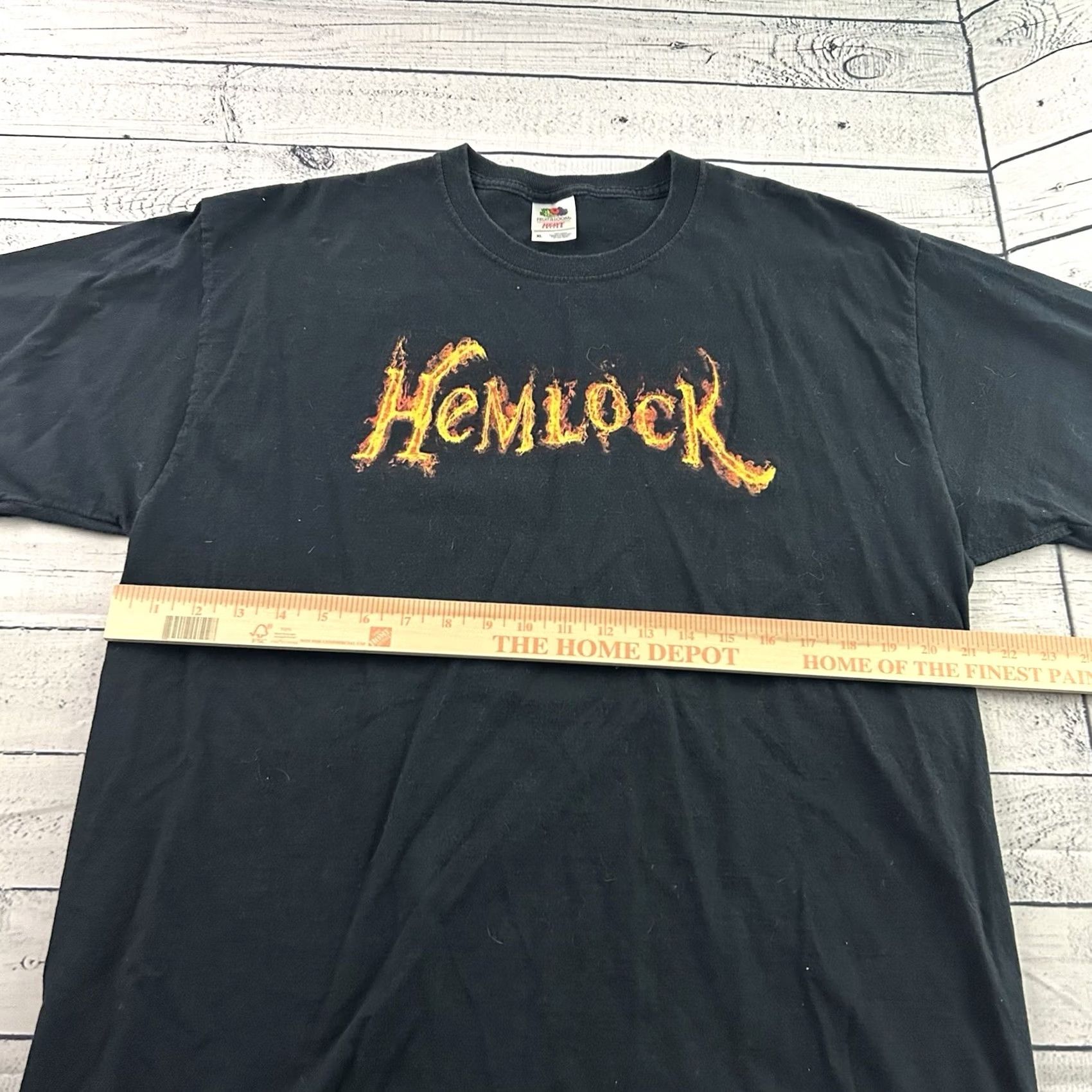 Fruit Of The Loom VINTAGE Fruit of the Loom T-Shirt Shirt Short Sleeve Crew Neck Band Y2K Hemlock Black XL Mens Mens XL Black Band Fruit of the Loom Shirt Size US XL / EU 56 / 4 - 4 Thumbnail