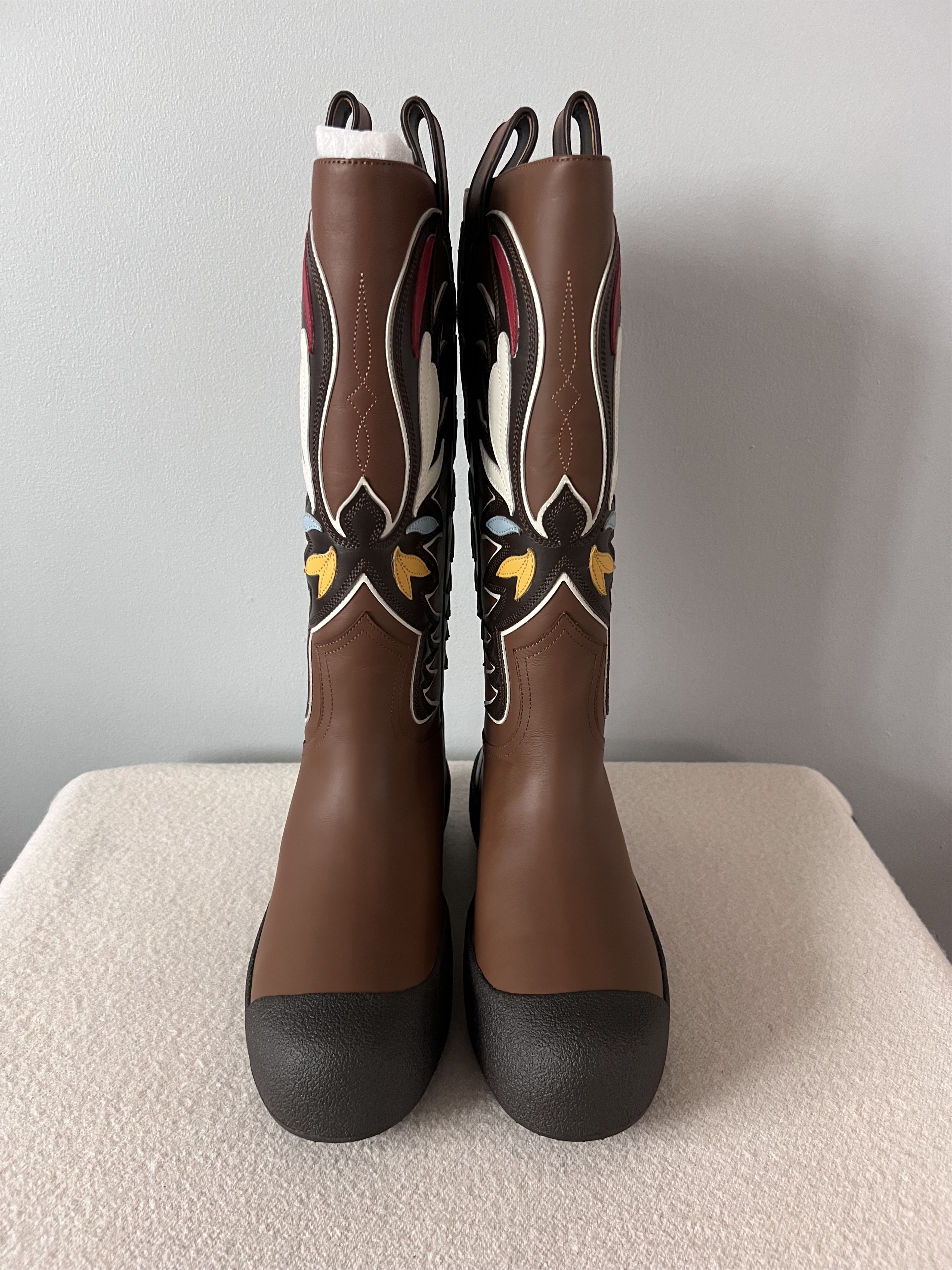 Bally Bally Curling Chambery Western Boots in Brown Leather Size US 9 / EU 42 - 4 Thumbnail
