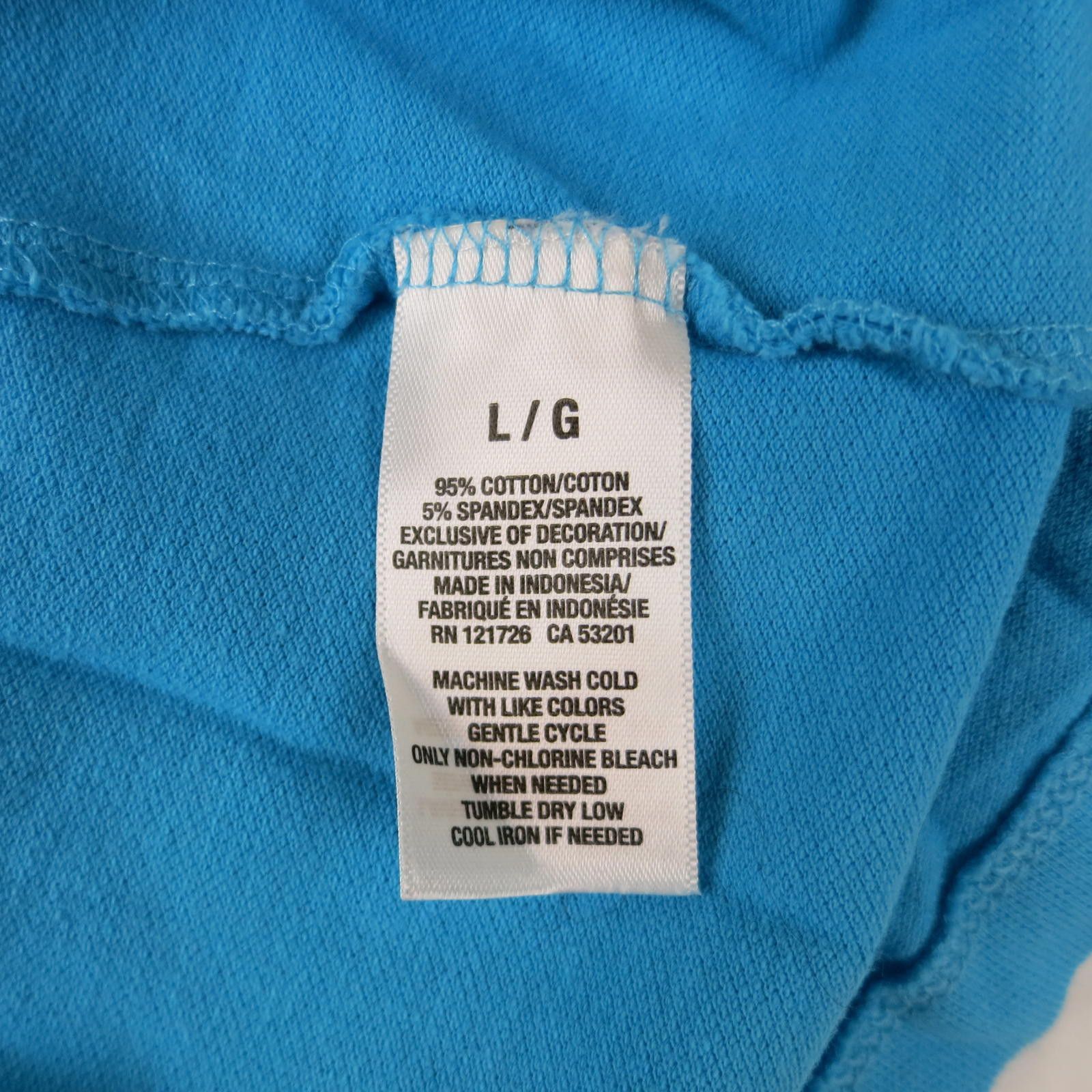 Aeropostale Women's L Aeropostale Blue Stretch Polo Shirt Size L / US 10 / IT 46 - 4 Thumbnail