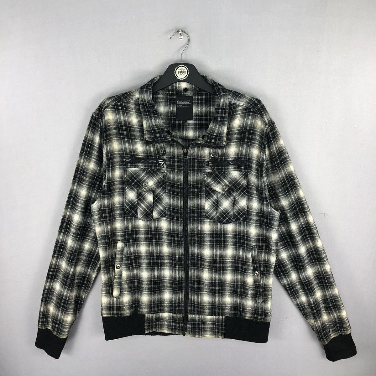 Japanese Brand Vintage Motocycle Jacket Shadow Plaid Checkered Size US M / EU 48-50 / 2 - 1 Thumbnail