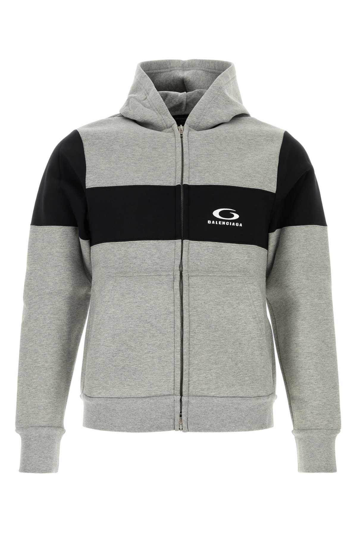 Balenciaga Melange Grey Cotton Sweatshirt Size US L / EU 52-54 / 3 - 1 Thumbnail