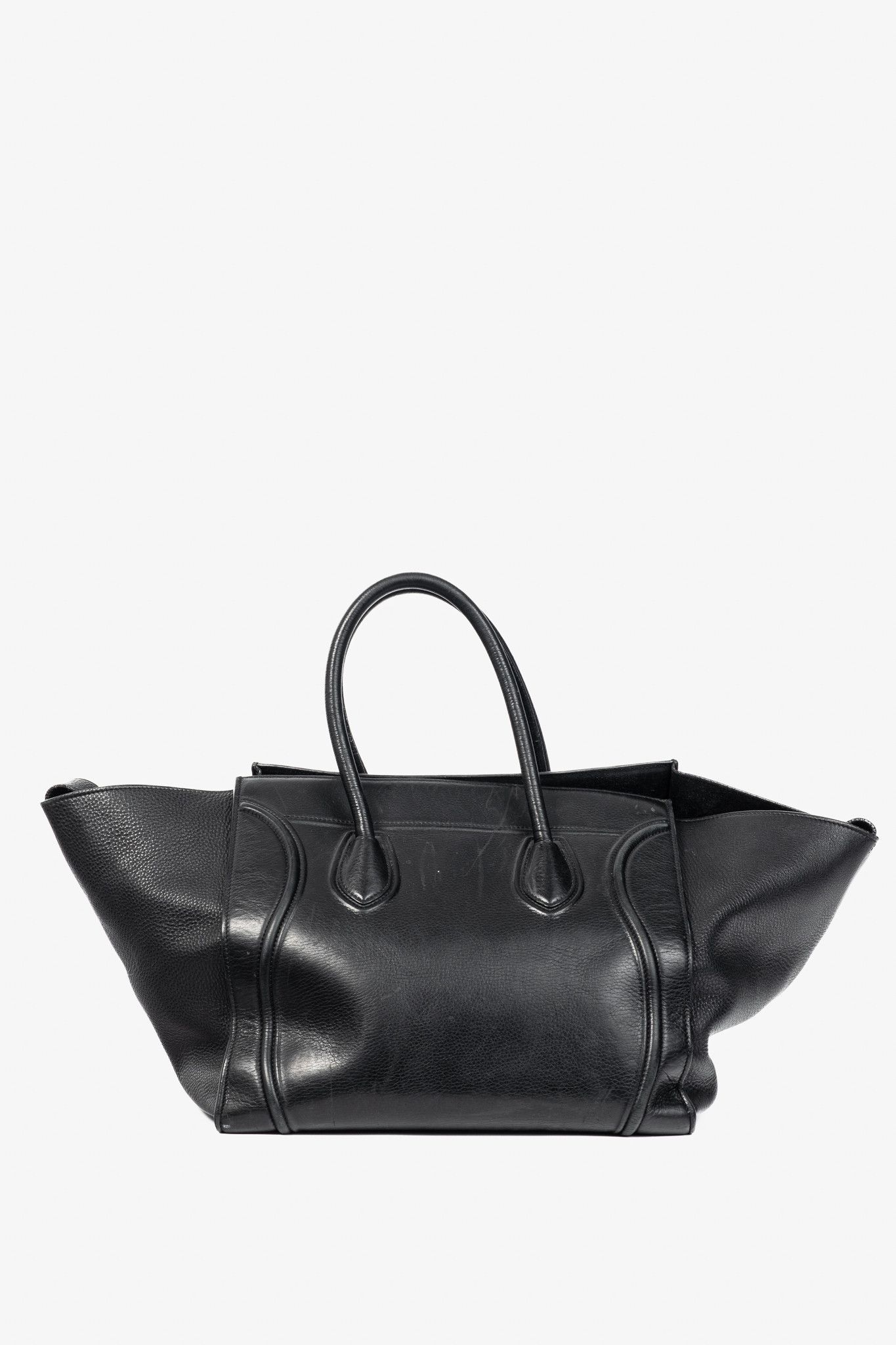 Celine Celine Medium Phantom Luggage Black Leather Tote Size ONE SIZE - 4 Thumbnail