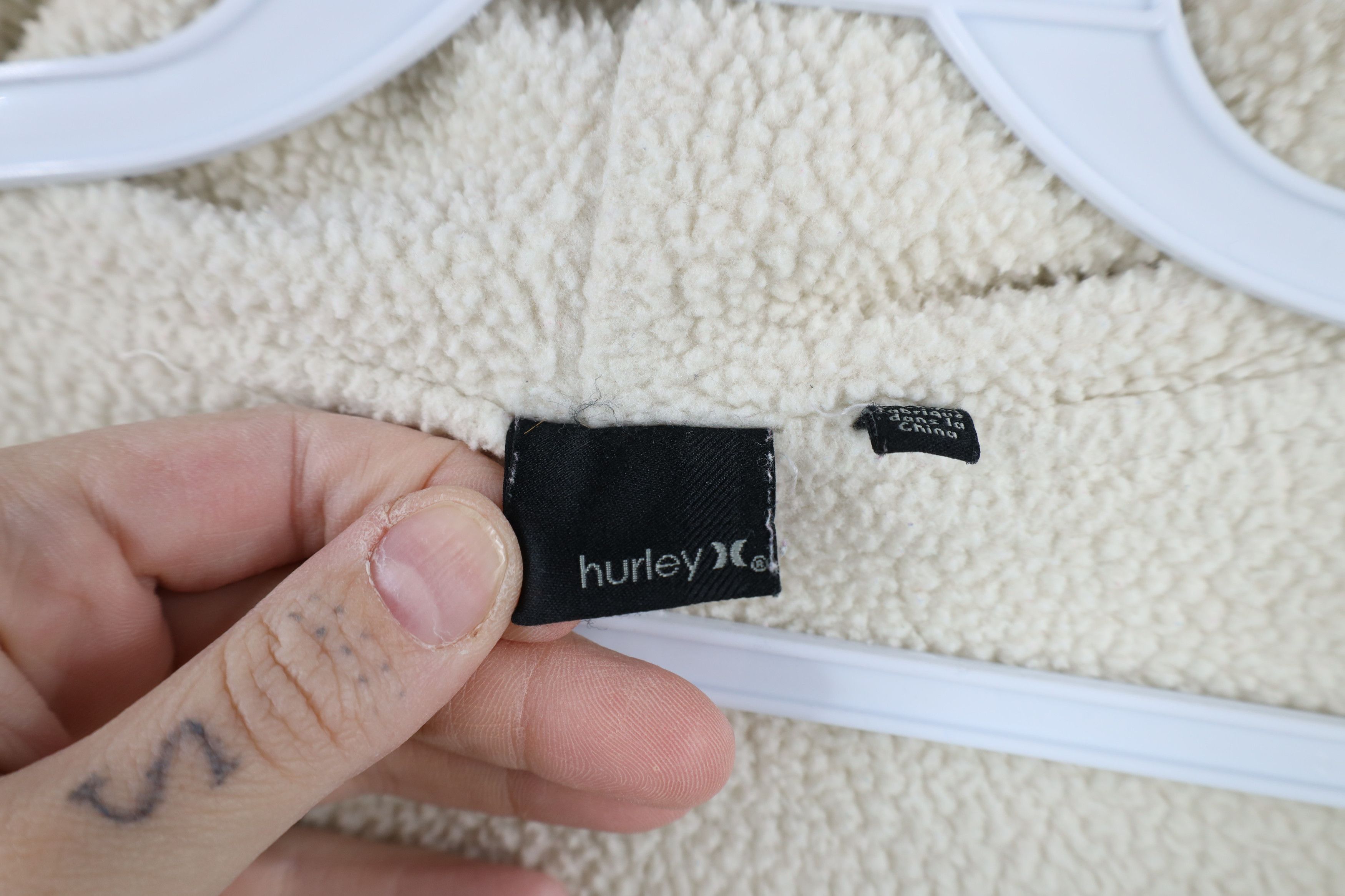 Hurley × Vintage Vintage Y2K Hurley Surfing Deep Pile Fleece Lined Hoodie Size L / US 10 / IT 46 - 10 Thumbnail