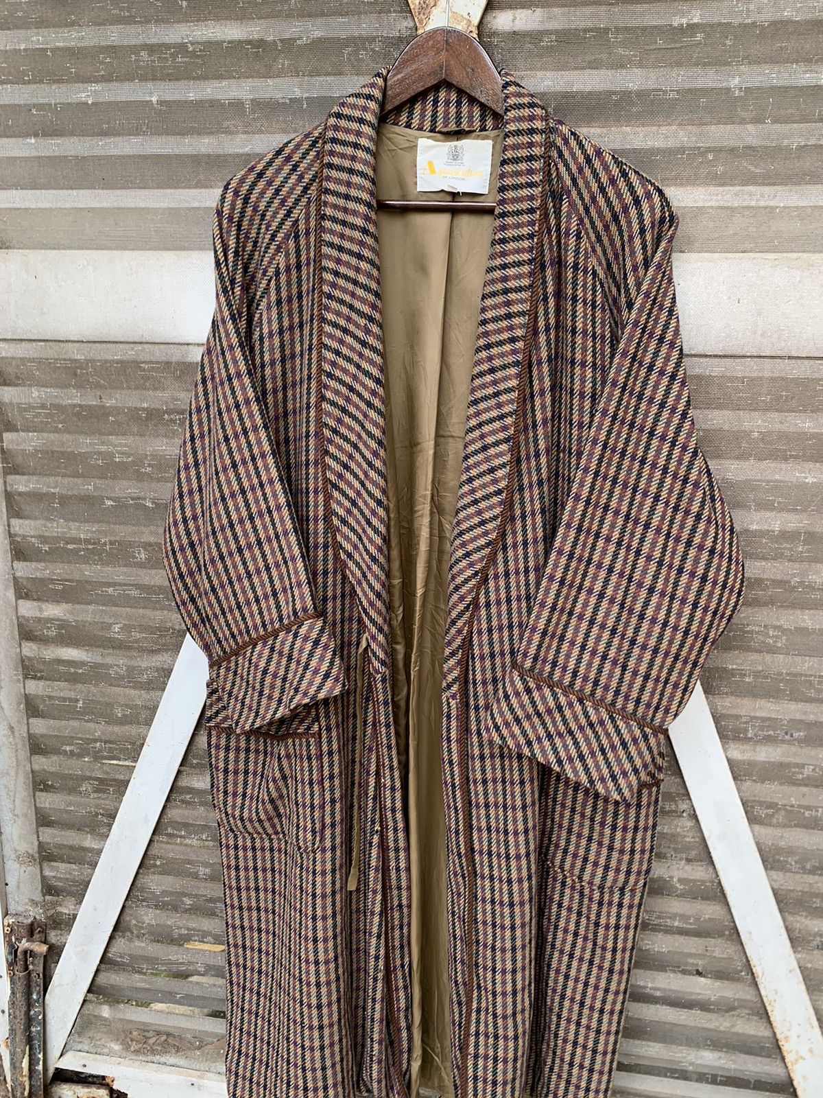Aquascutum 👹Aquascutum Novacheck Double Breasted Long Coat Size US XL / EU 56 / 4 - 3 Thumbnail