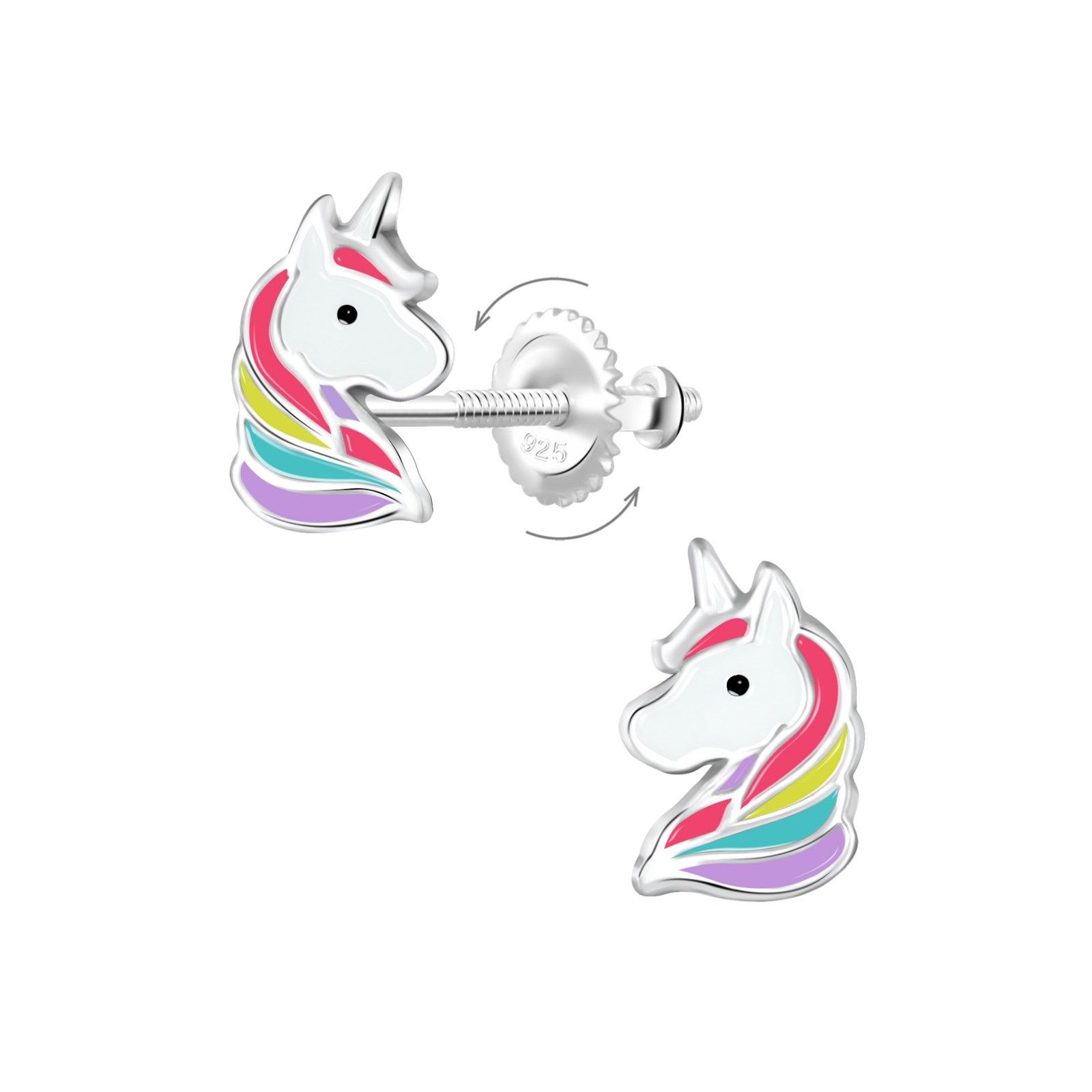 & Other Stories Silver Unicorn Screw Back Earrings Size ONE SIZE - 1 Preview