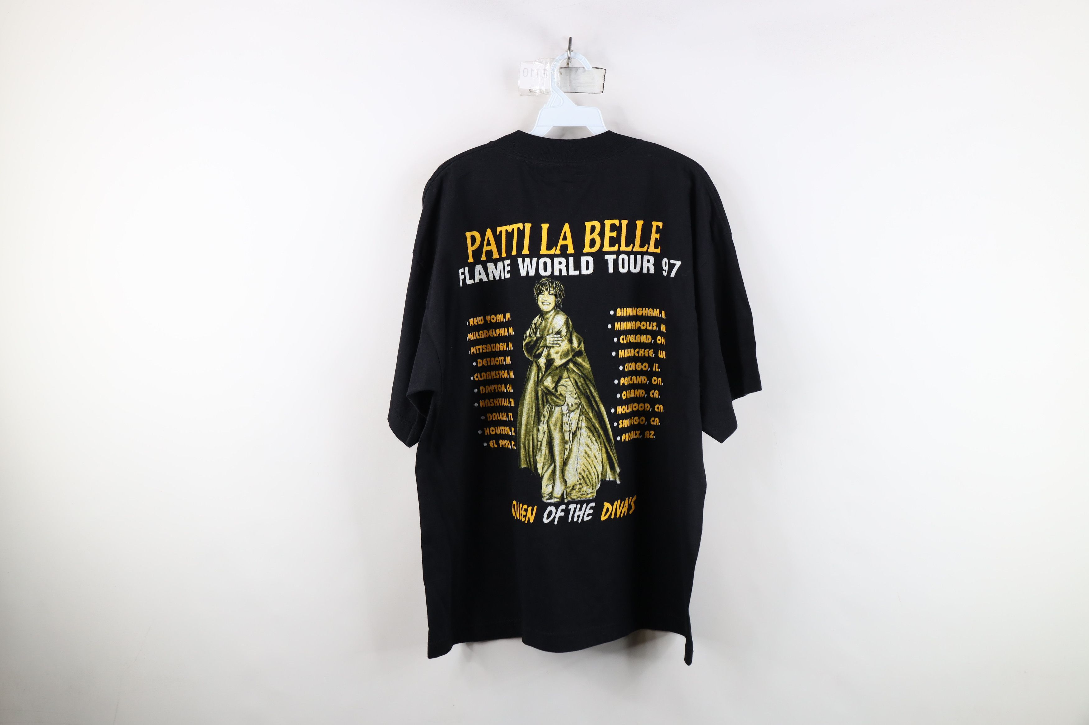 Vintage Vintage 90s Tour Patti La Belle Band T-Shirt Black Cotton Size US XL / EU 56 / 4 - 10 Thumbnail