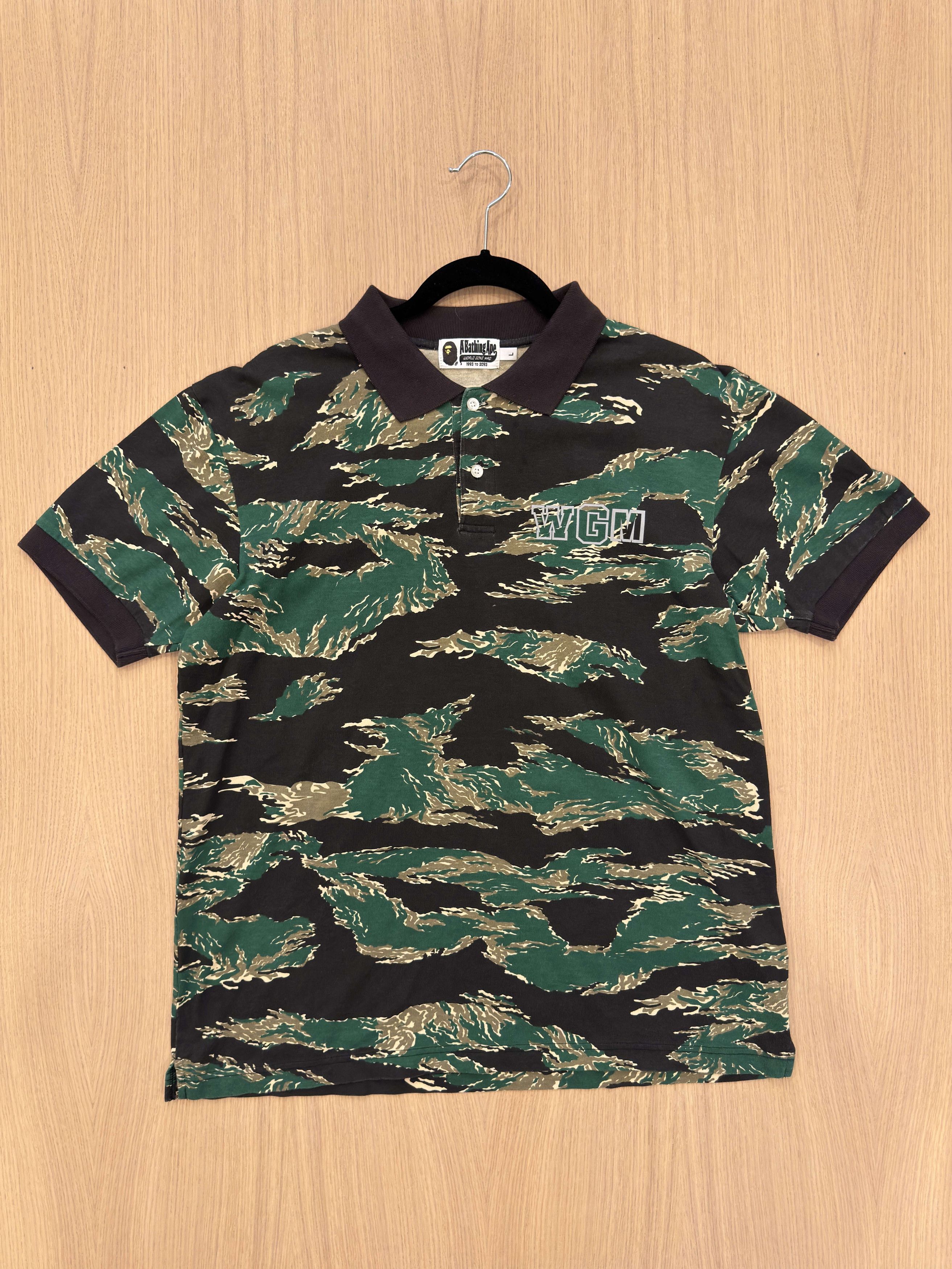 Bape Tiger Camo Shark Polo Grailed