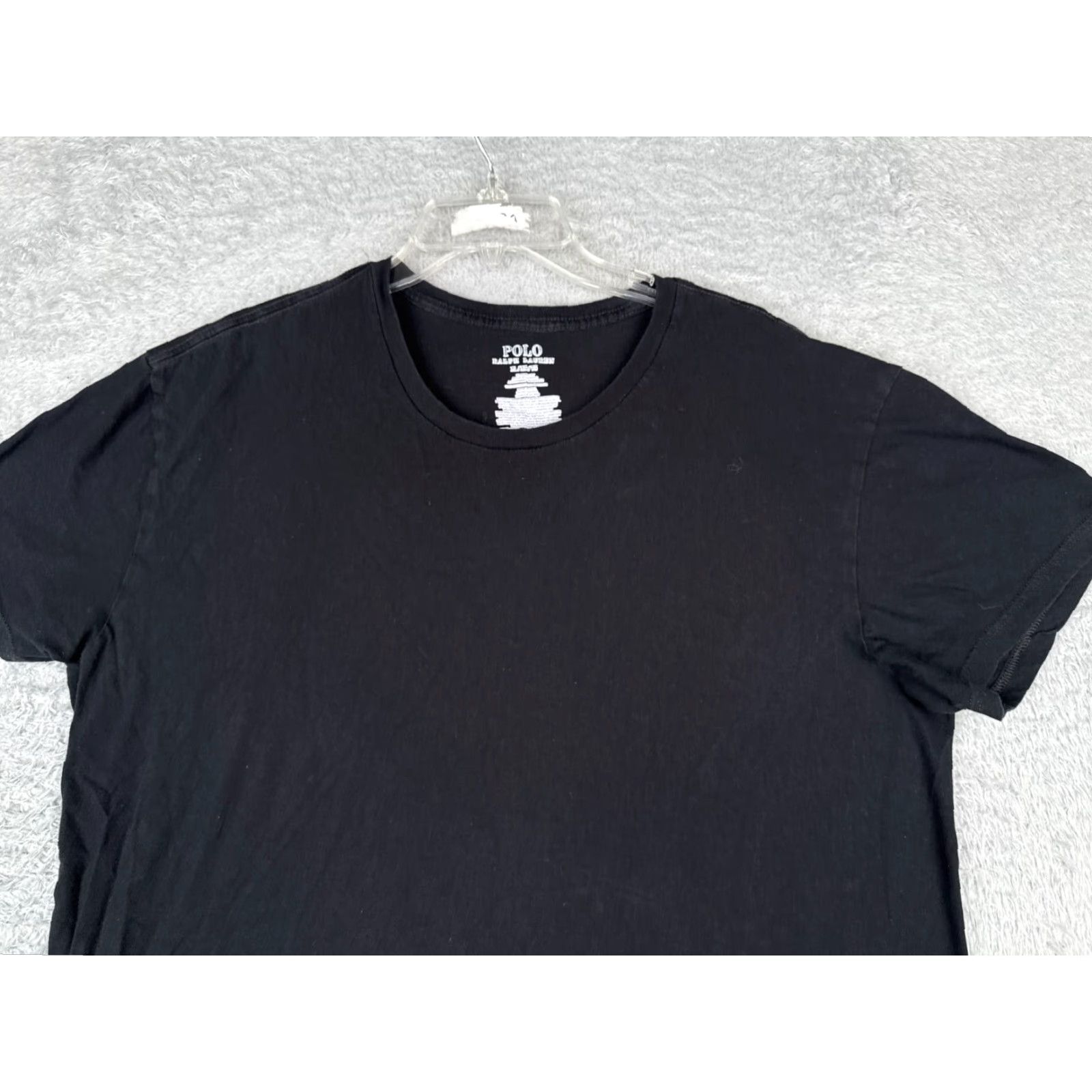 Ralph Lauren VINTAGE Ralph Lauren Polo Shirt Men XL Black Cotton Jersey Crew Neck Short Sleeve Embroidered Logo Classic Designer Sports 90s Size US XL / EU 56 / 4 - 4 Thumbnail