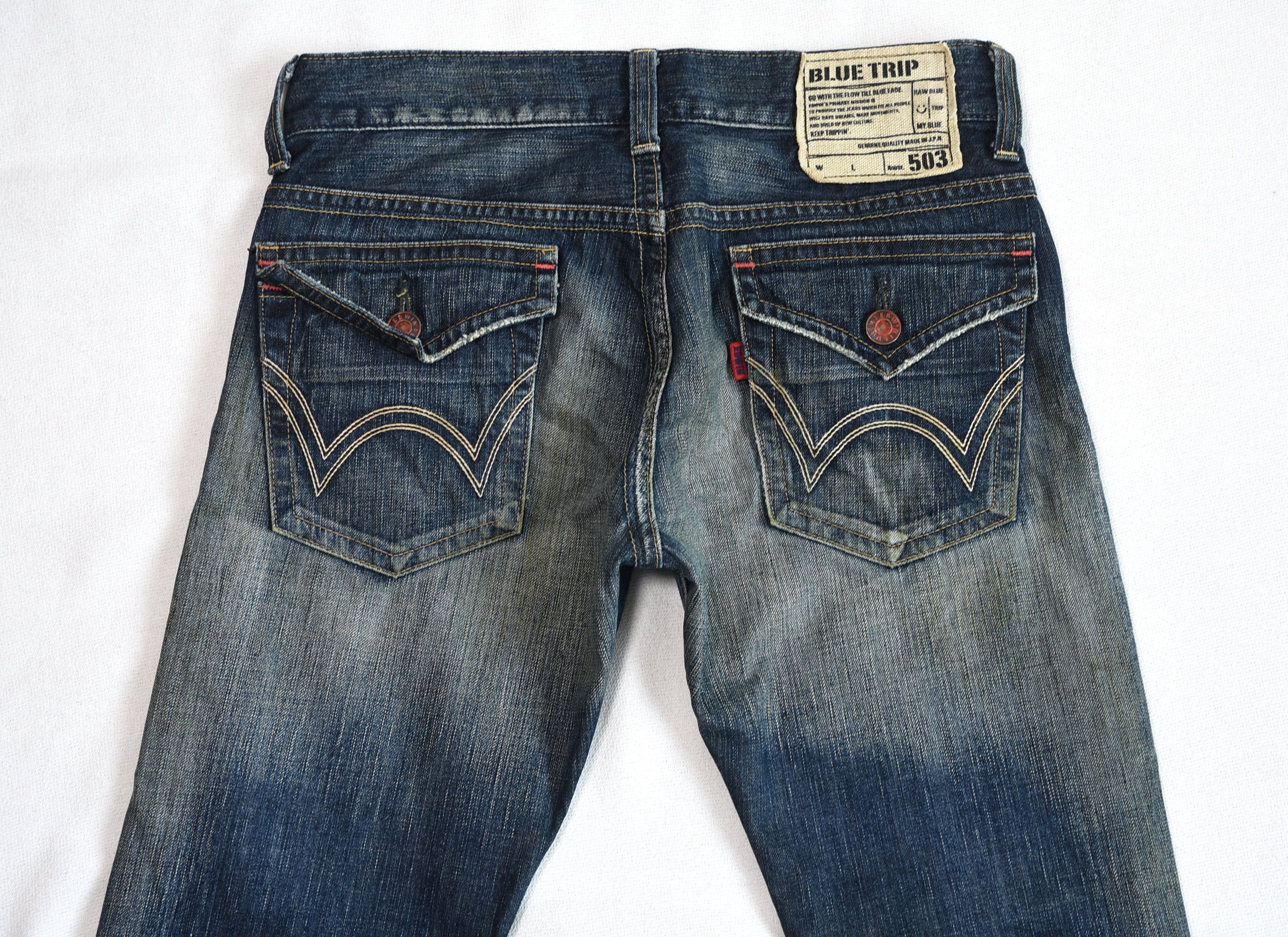 Edwin × If Six Was Nine × Japanese Brand Edwin Blue Trip Grunge Denim Bootcut Size US 30 / EU 46 - 11 Thumbnail