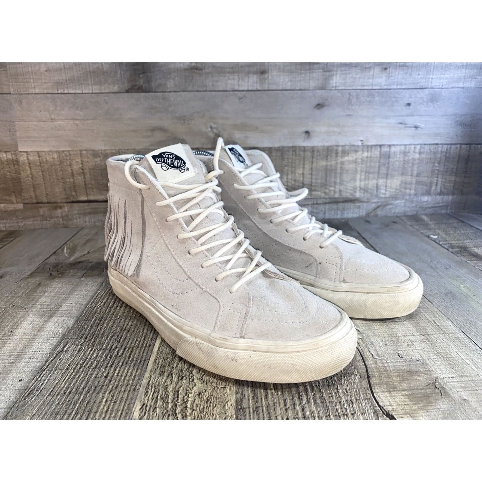 Vans VANS Hi Moccasins Gray Suede Fringed Size 7 Women’s 721277 Sneaker Fringe Size ONE SIZE - 2 Thumbnail