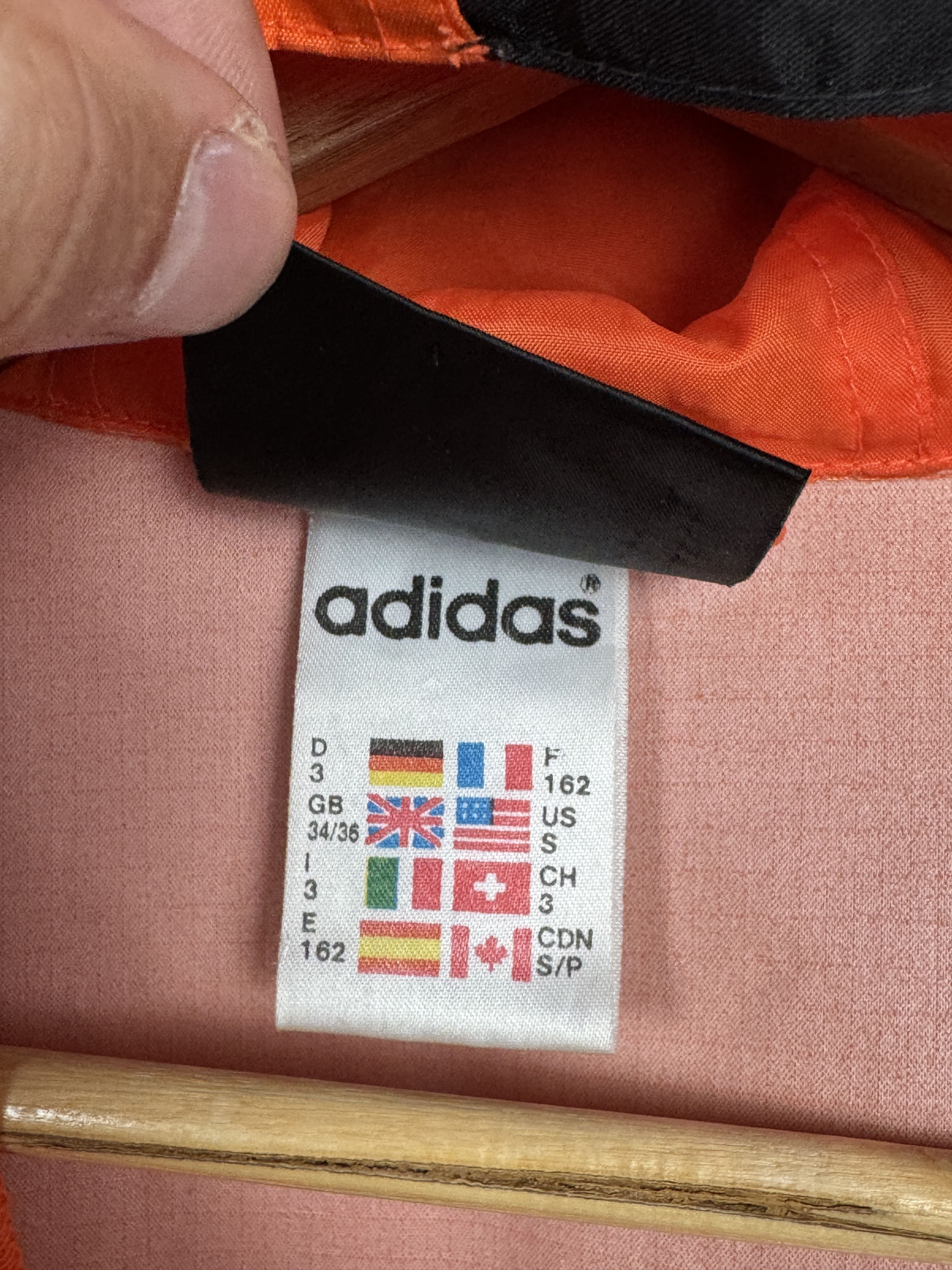 Adidas Vintage ADIDAS Orange Anorak Big Logo Light Jacket Size US S / EU 44-46 / 1 - 11 Thumbnail