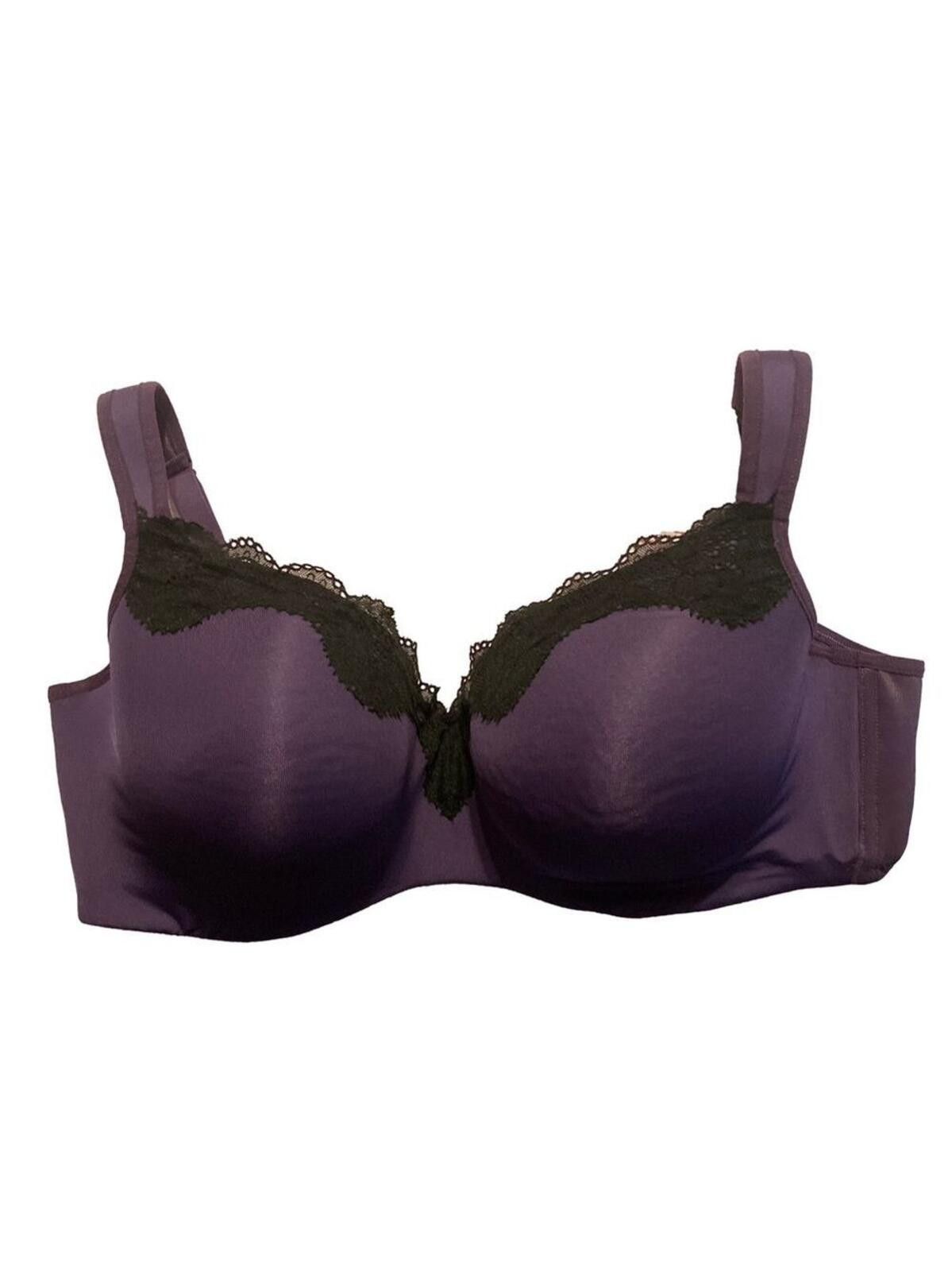 Other Cacique purple & black lace Bra 40DDD Size ONE SIZE - 2 Thumbnail